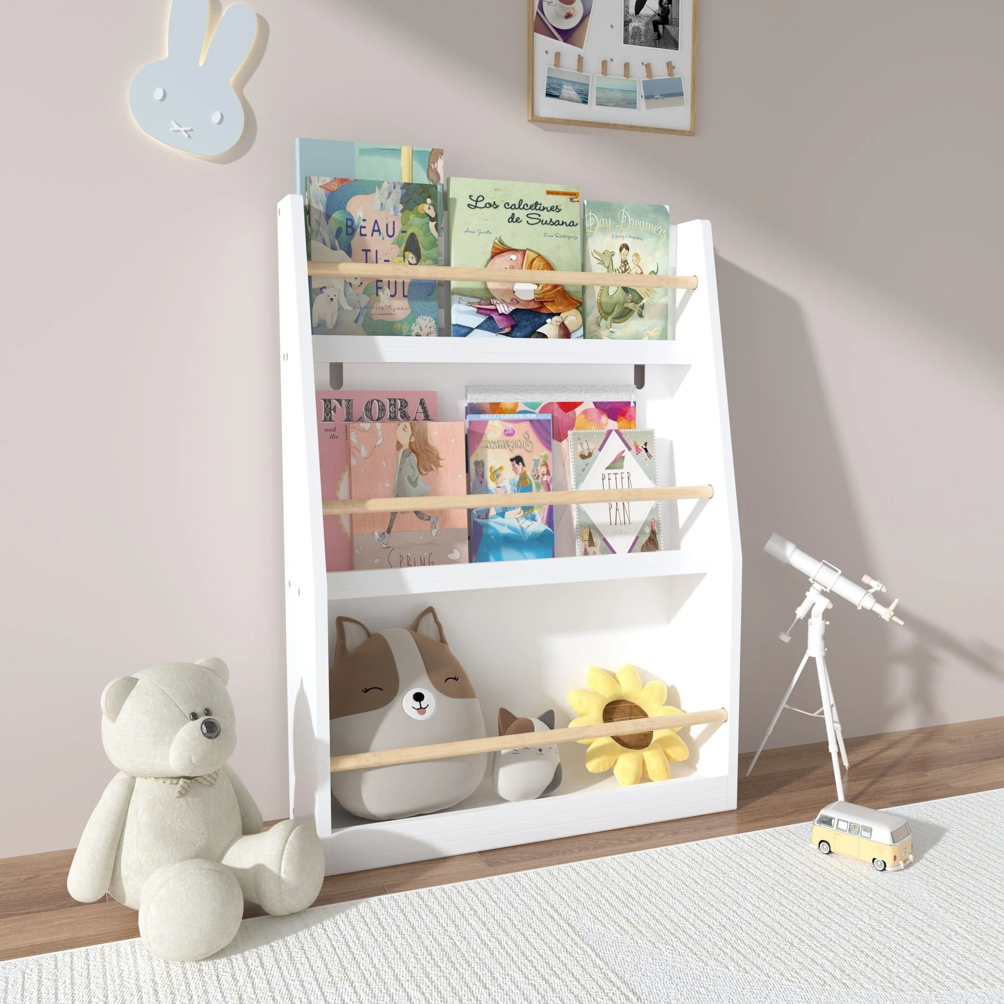 3 Tier Book Shelf, Compact Storage For Bedrooms - Image 9