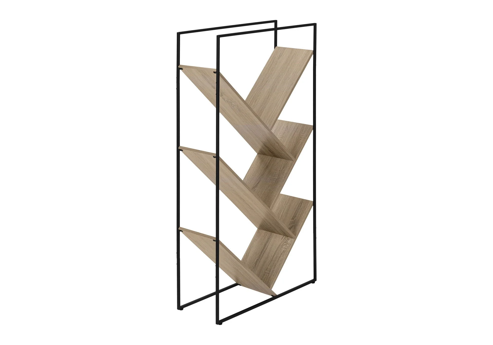 3-Tier Contemporary Bookshelf with Reclaimed Wood Finish - Image 6
