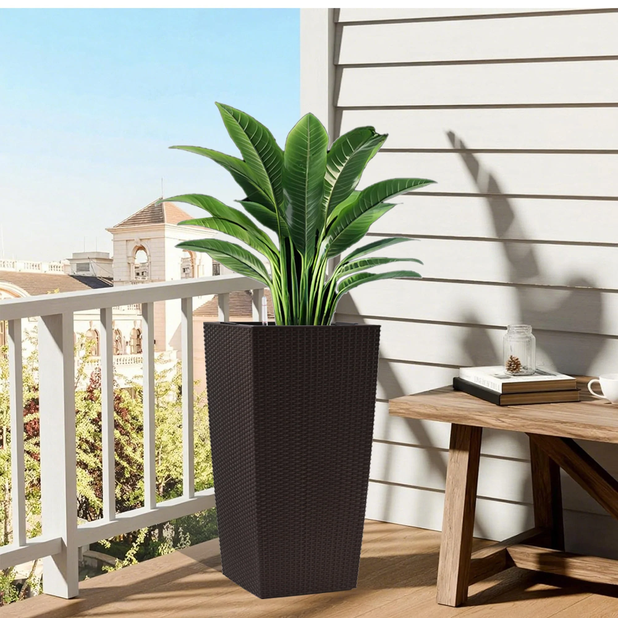 30 in Tall Large Flower Pot Planter with Self-Watering Drainage Holes - Image 10