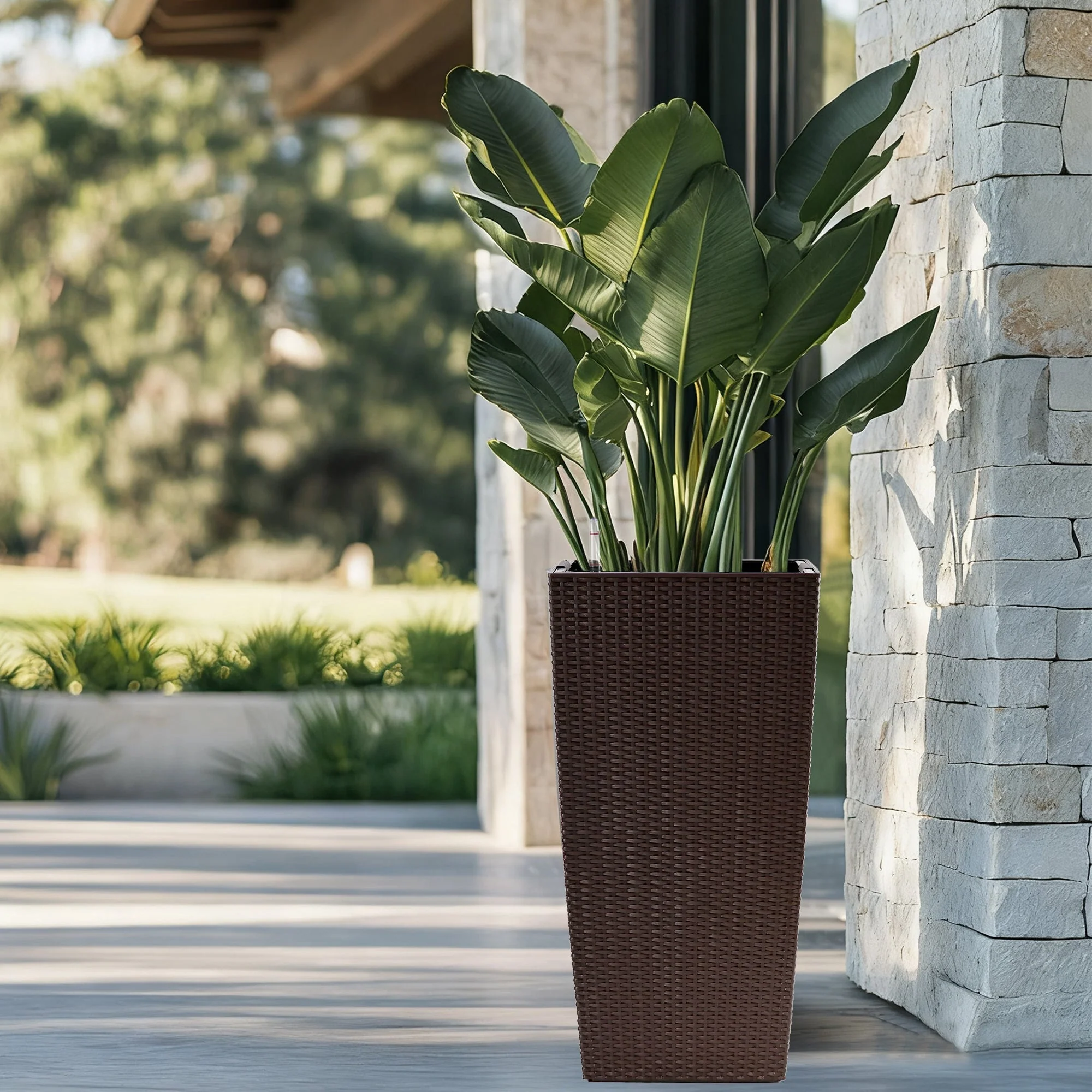 30 in Tall Large Flower Pot Planter with Self-Watering Drainage Holes - Image 11