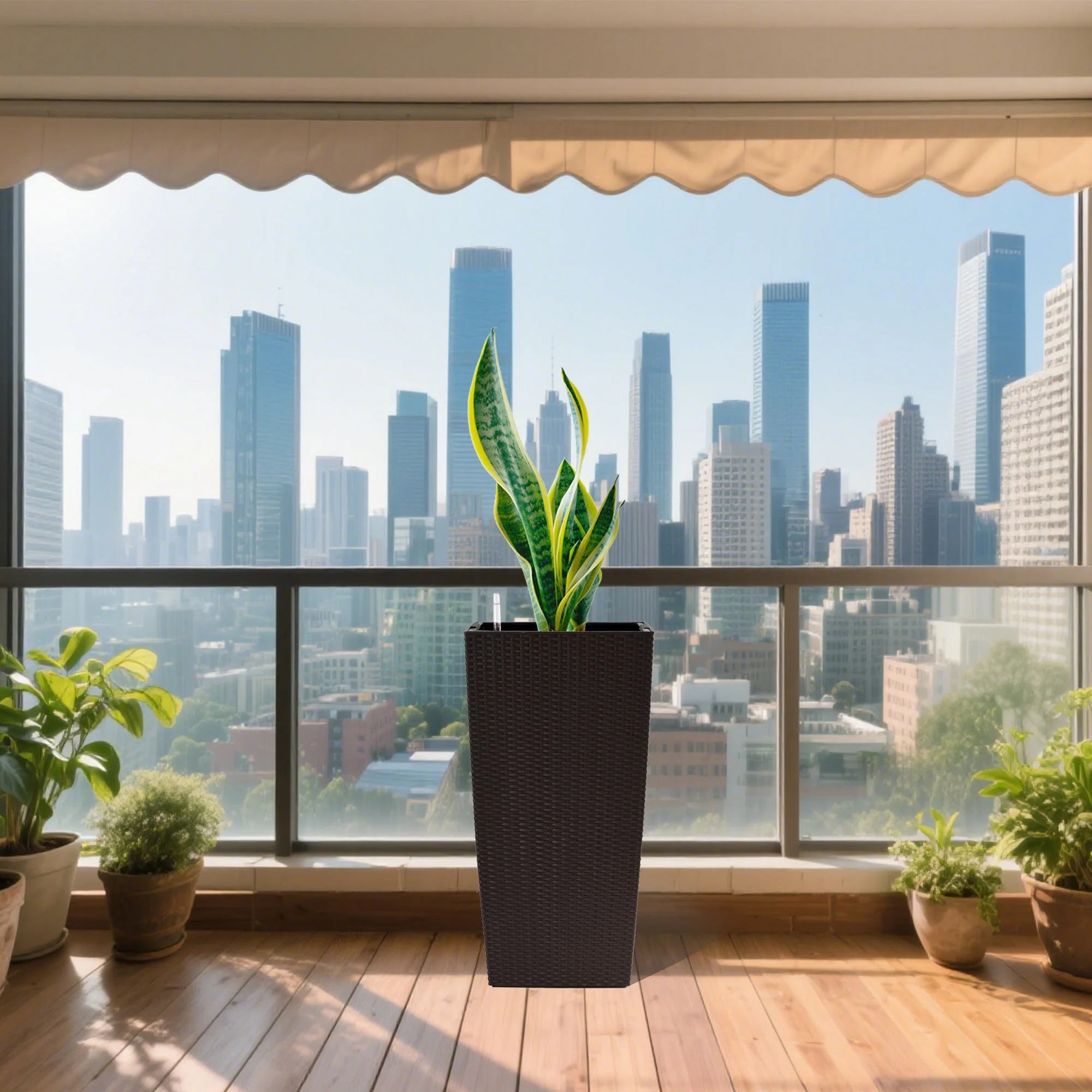 30 in Tall Large Flower Pot Planter with Self-Watering Drainage Holes - Image 14