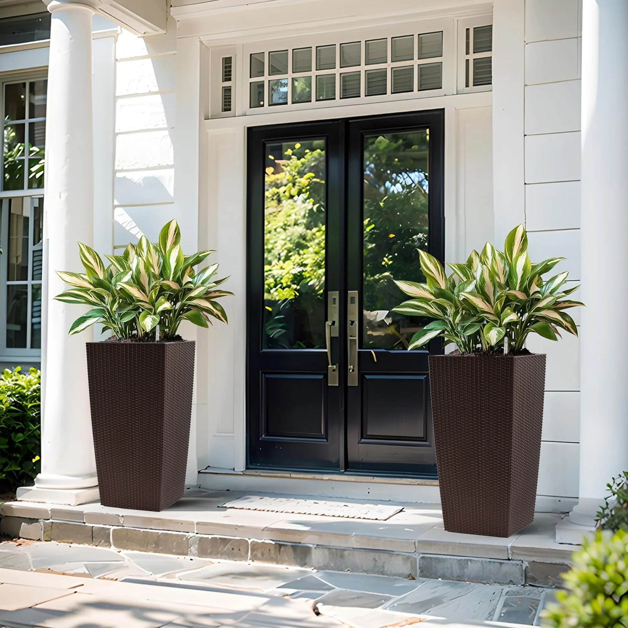 30 in Tall Large Flower Pot Planter with Self-Watering Drainage Holes - Image 2