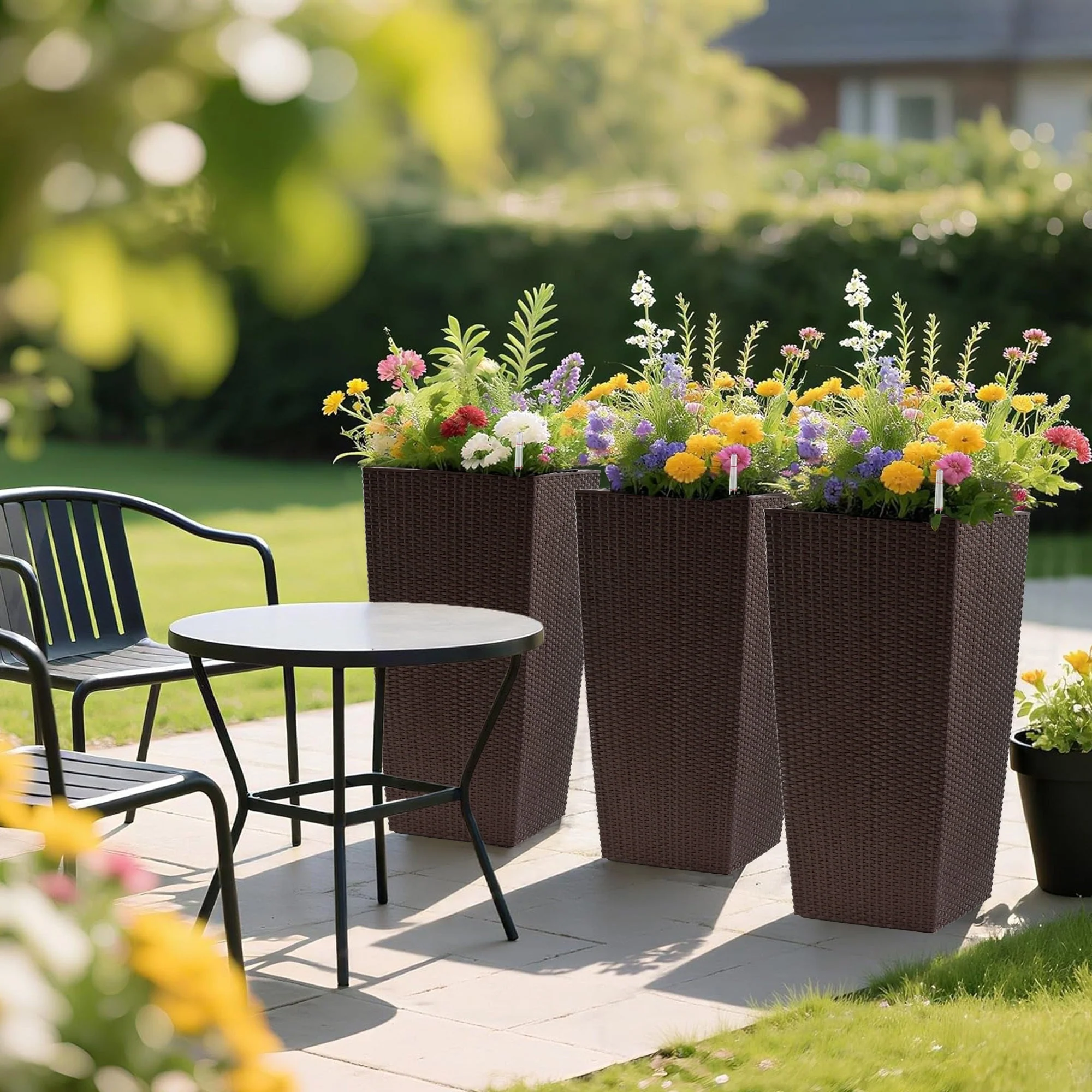 30 in Tall Large Flower Pot Planter with Self-Watering Drainage Holes - Image 8