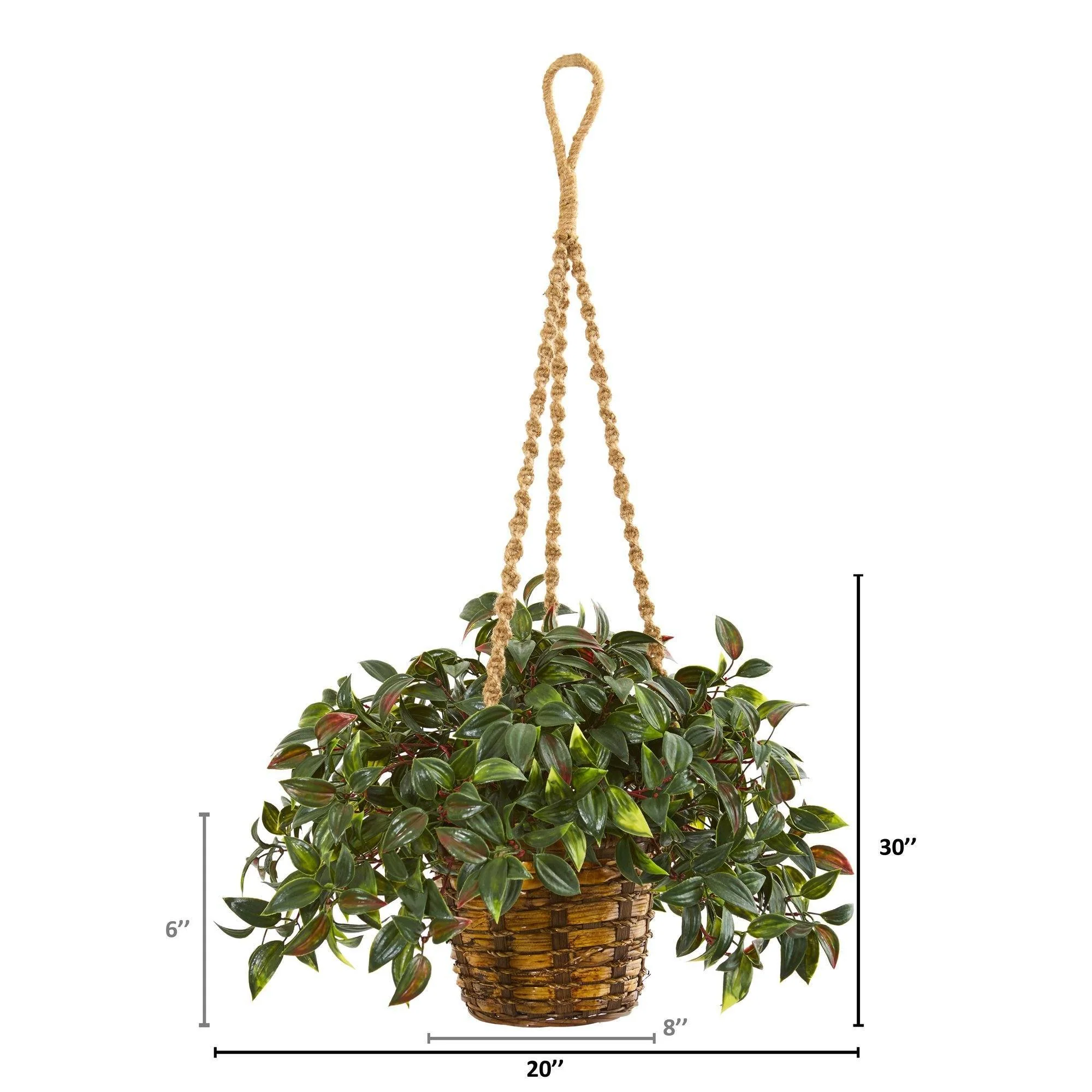 30” Mini Melon Artificial Plant in Hanging Basket UV Resistant (Indoor/Outdoor) - Image 2