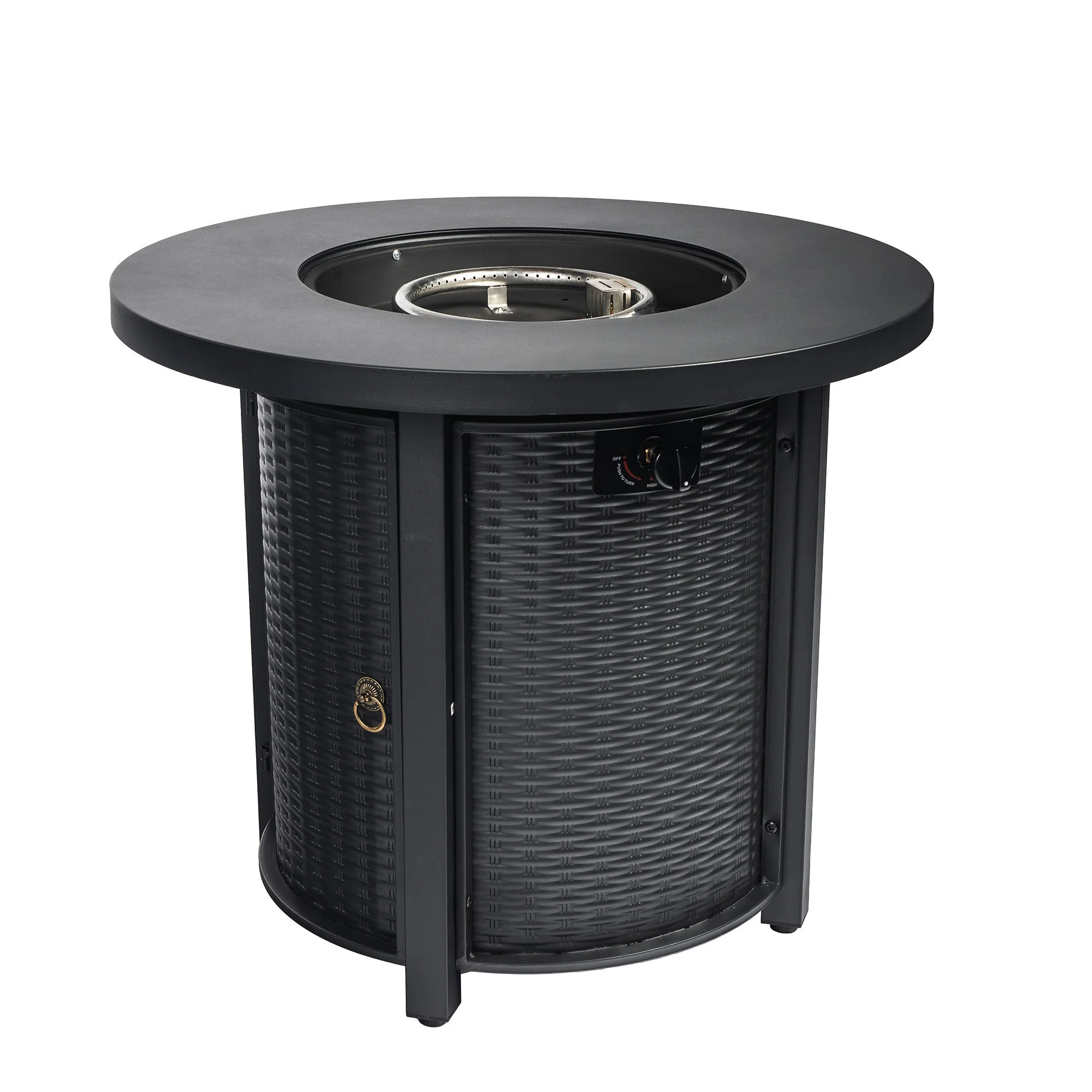30" Propane Gas Fire Pit Table, 50000 BTU Round Steel Fire Pit - Image 4