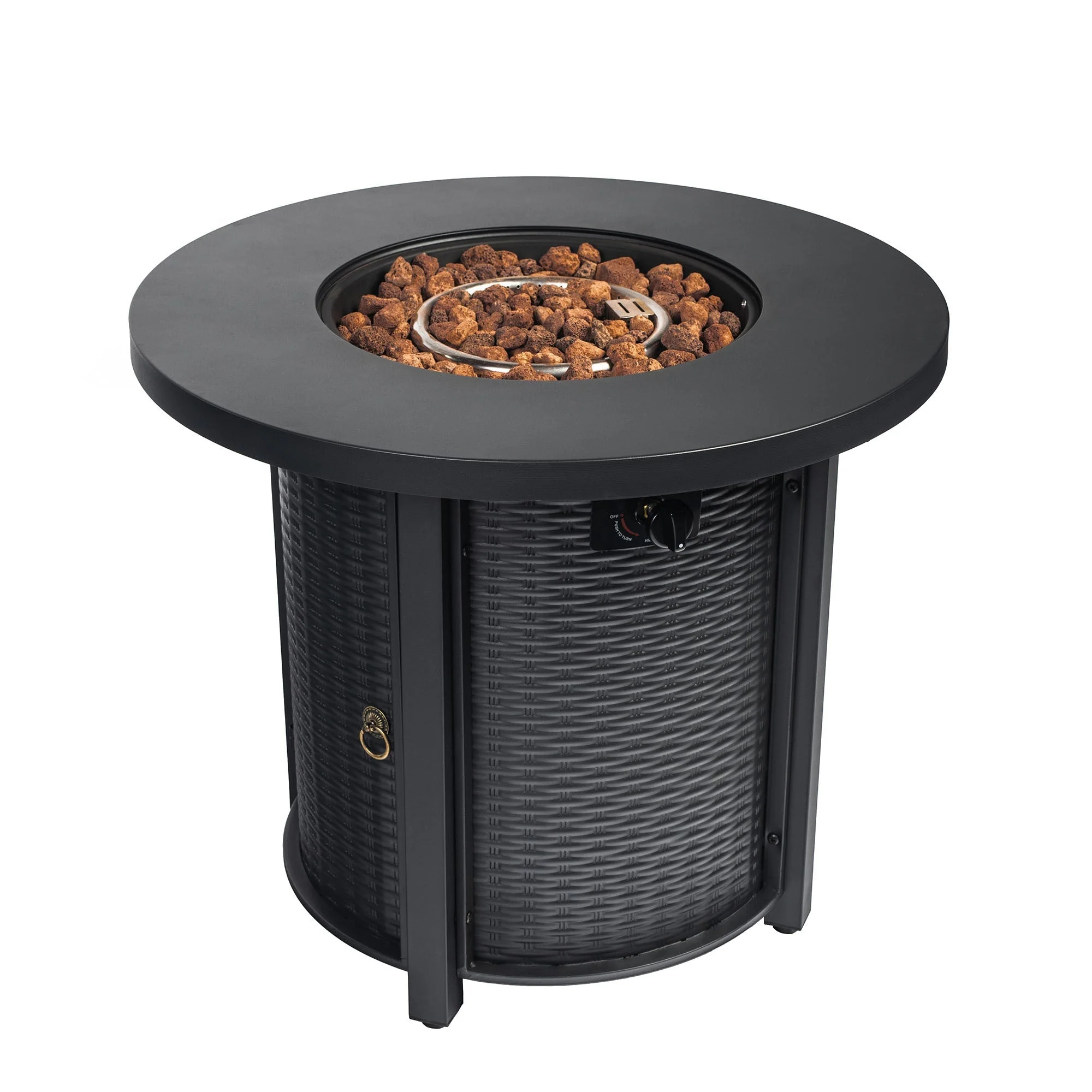 30" Propane Gas Fire Pit Table, 50000 BTU Round Steel Fire Pit - Image 5