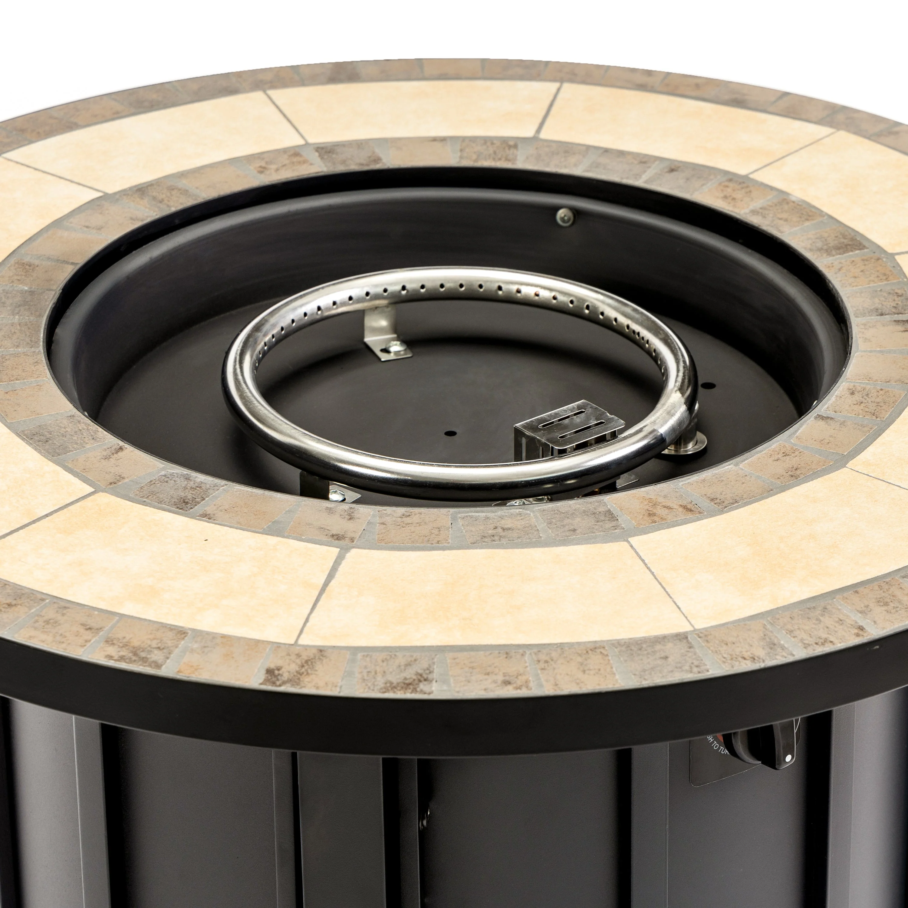 30" Propane Gas Fire Pit Table with Mosaic Ceramic Tabletop - Image 4