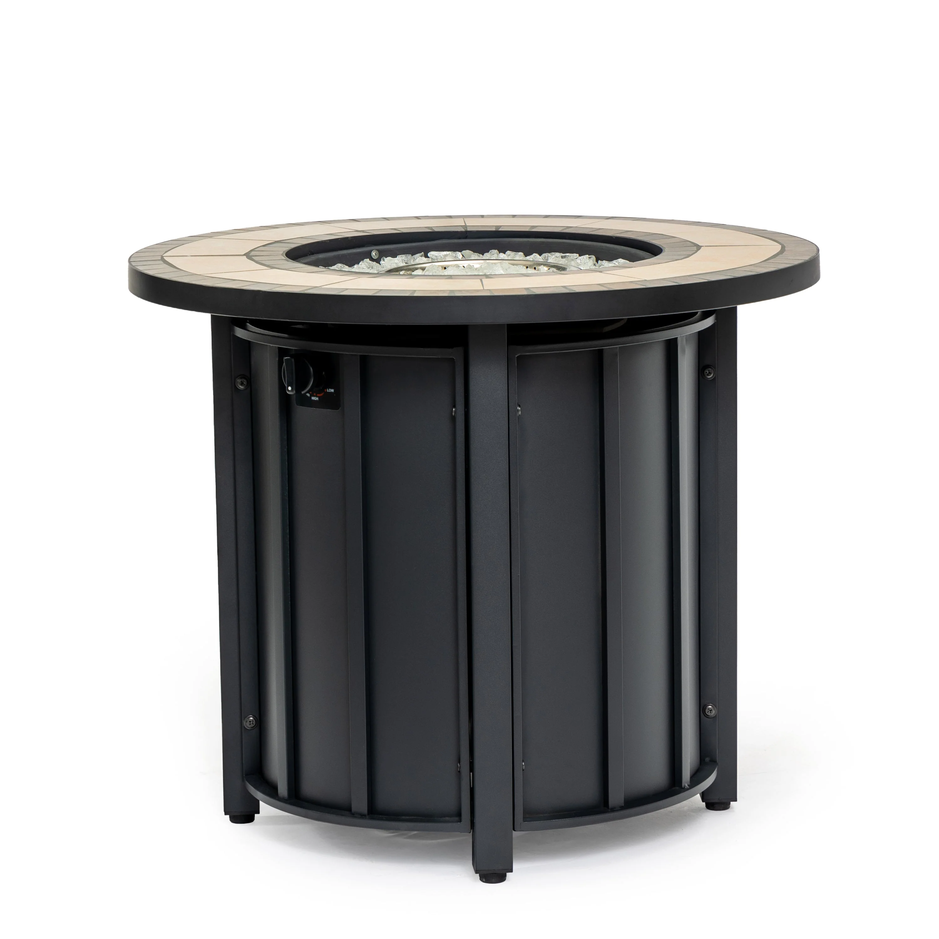 30" Propane Gas Fire Pit Table with Mosaic Ceramic Tabletop - Image 5