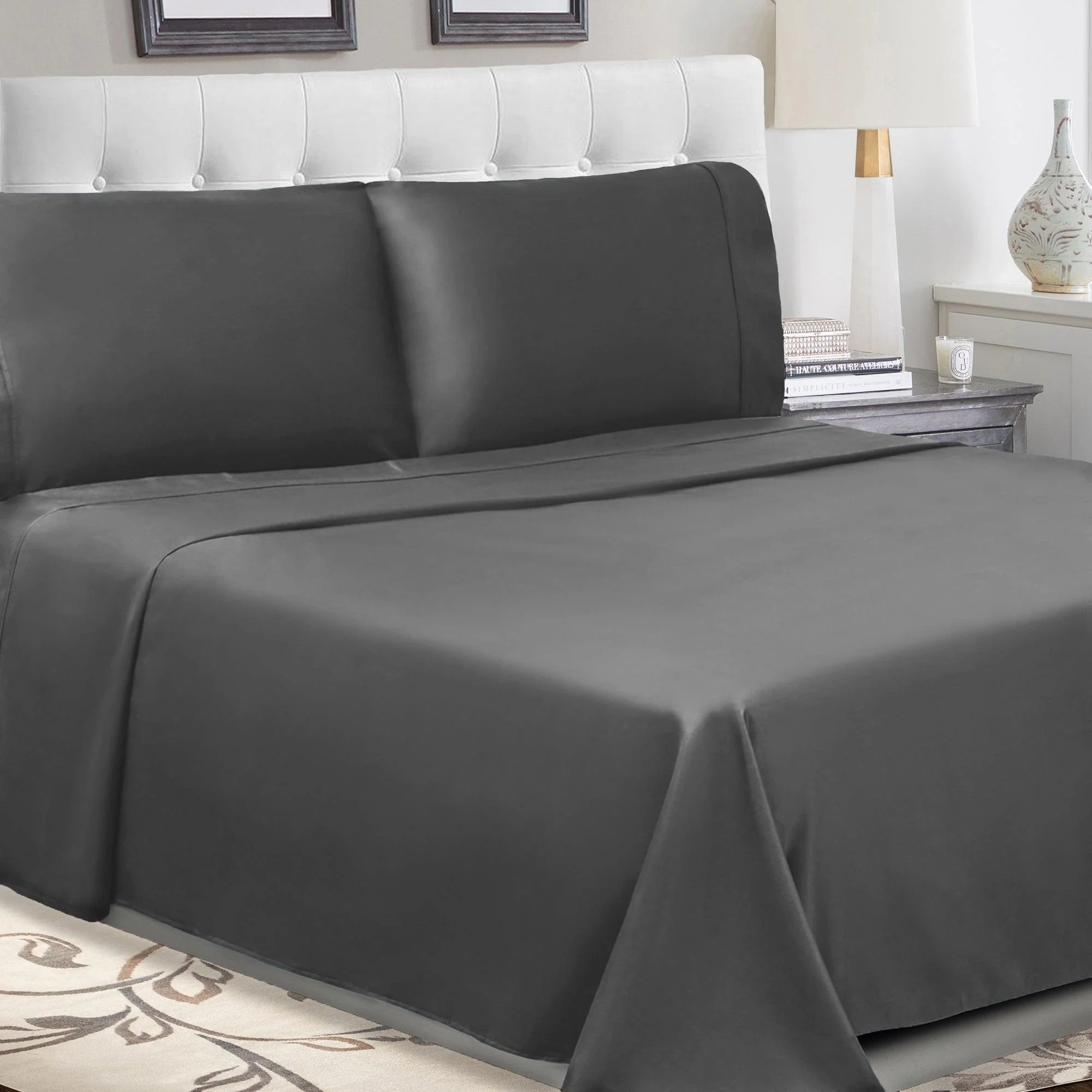 300 Thread Count 100% Cotton Percale Deep Pocket Sheet Set - Image 25