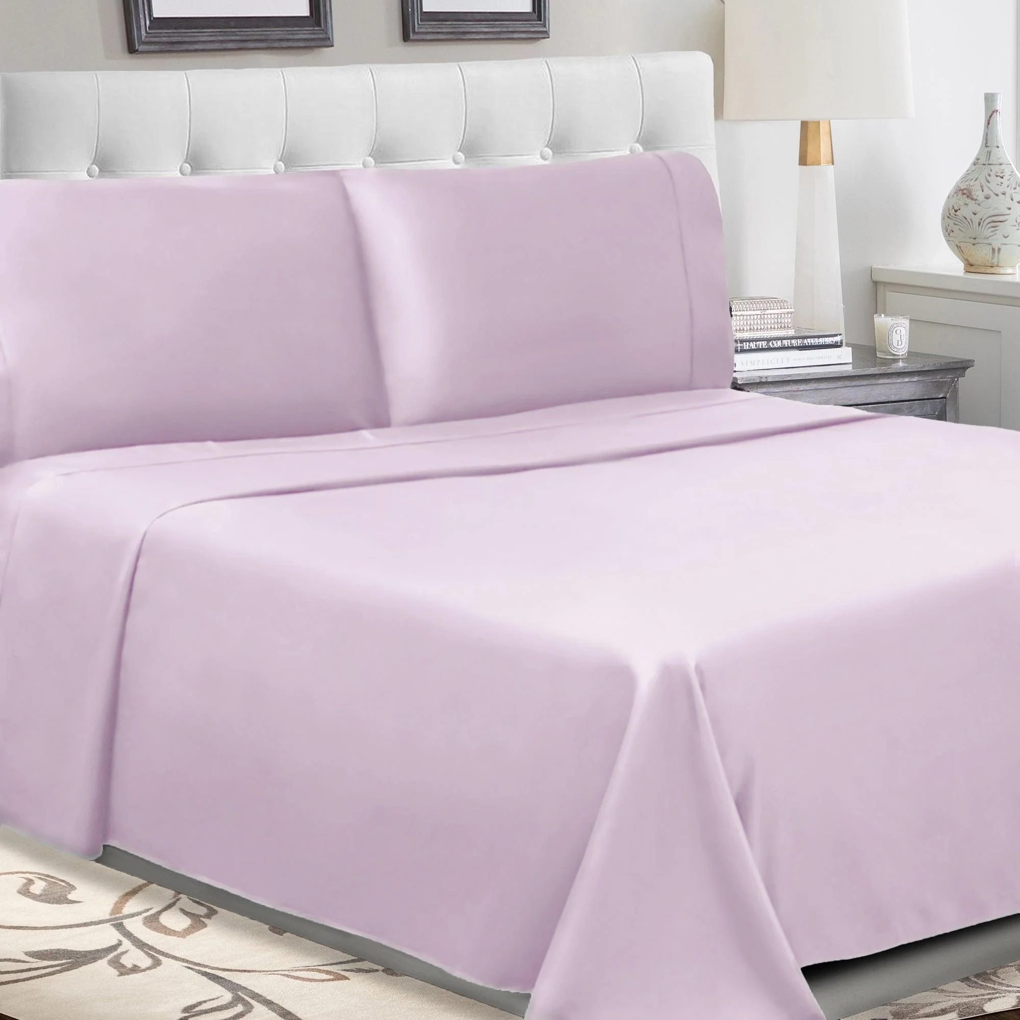 300 Thread Count 100% Cotton Percale Deep Pocket Sheet Set - Image 31