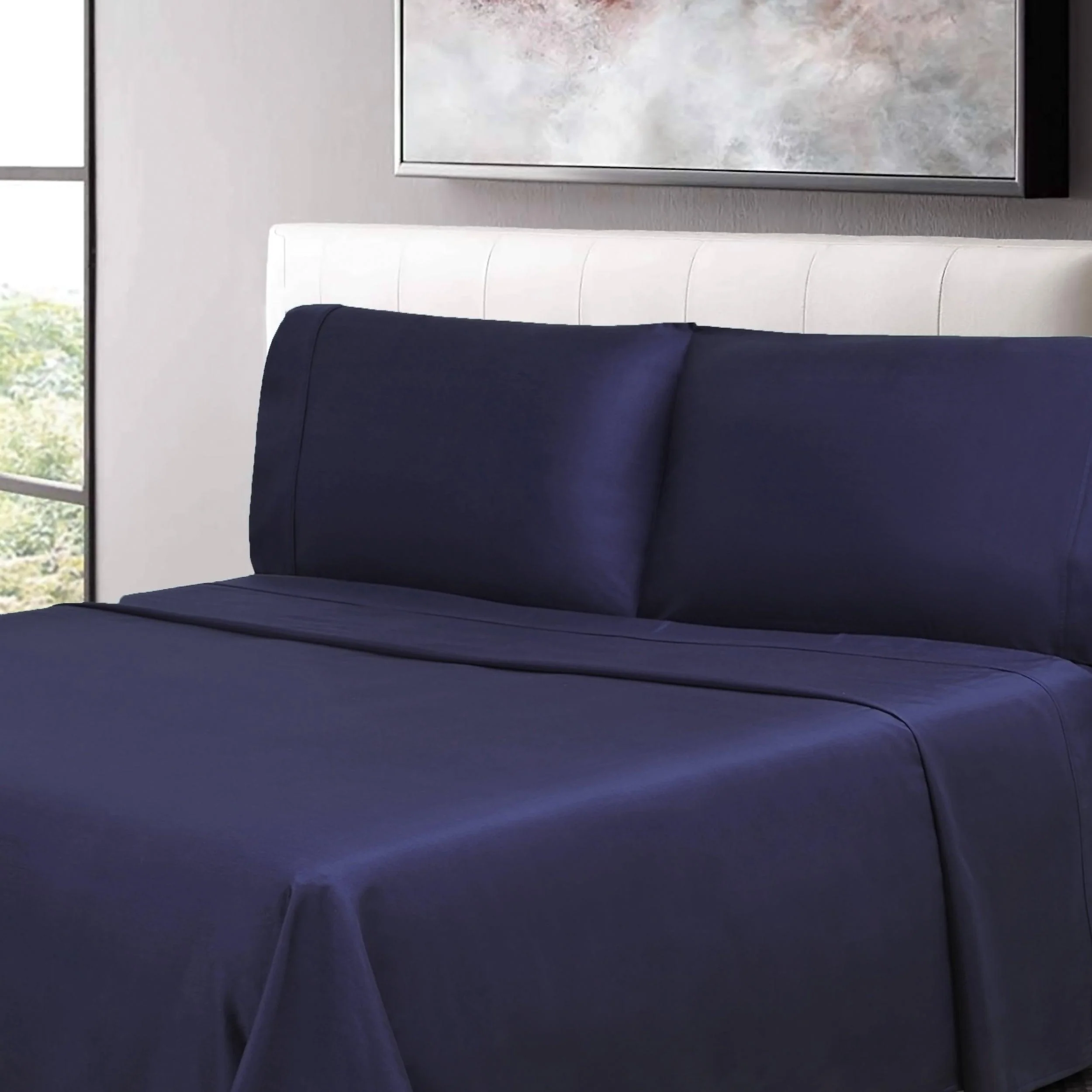 300 Thread Count 100% Cotton Percale Deep Pocket Sheet Set - Image 37