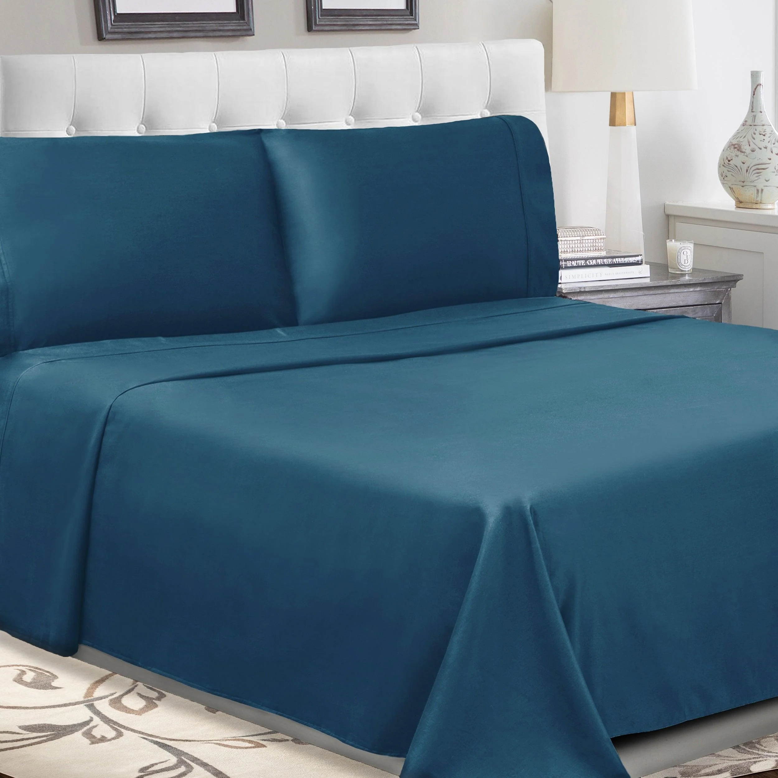 300 Thread Count 100% Cotton Percale Deep Pocket Sheet Set - Image 43