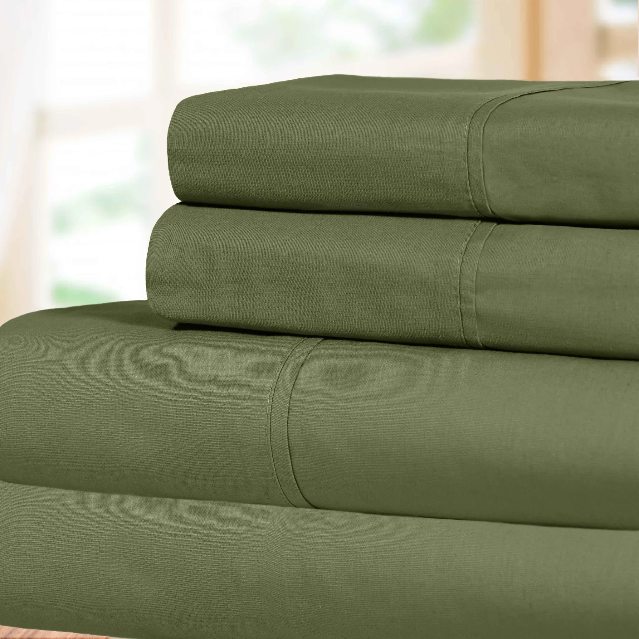 300 Thread Count 100% Cotton Percale Deep Pocket Sheet Set - Image 50