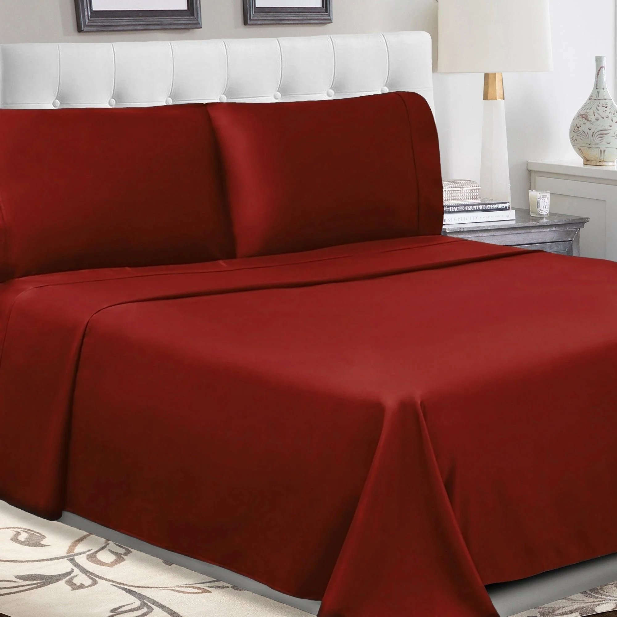 300 Thread Count 100% Cotton Percale Deep Pocket Sheet Set - Image 61