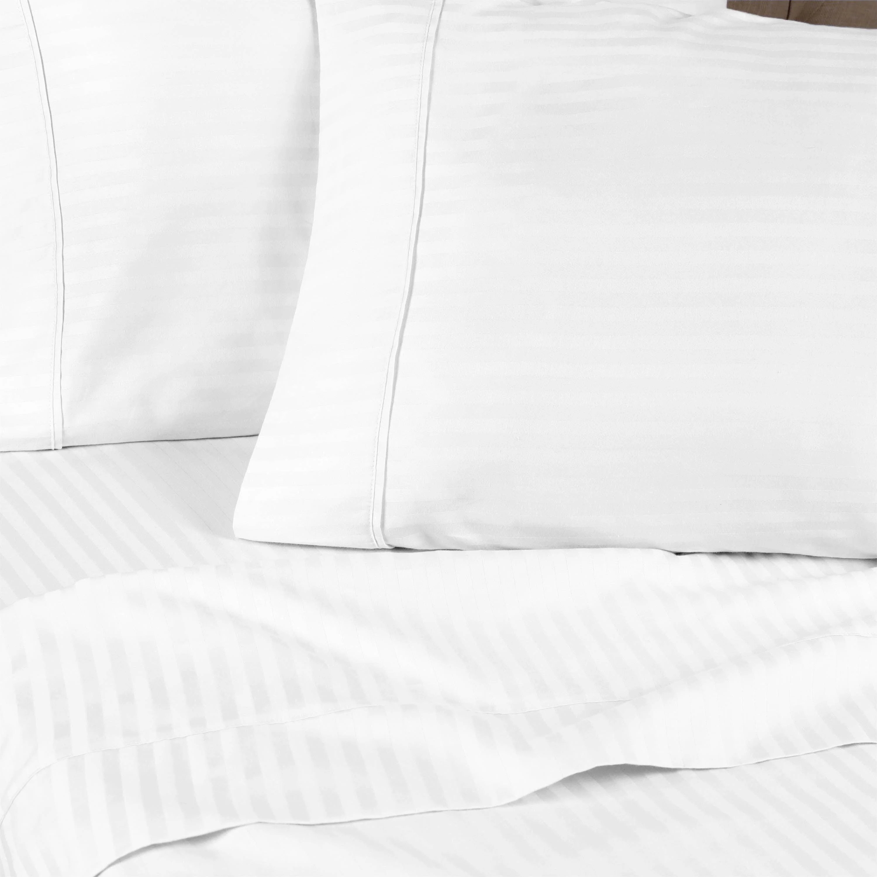 300 Thread Count Egyptian Cotton Sateen Stripe Bed Sheet Set - Image 22