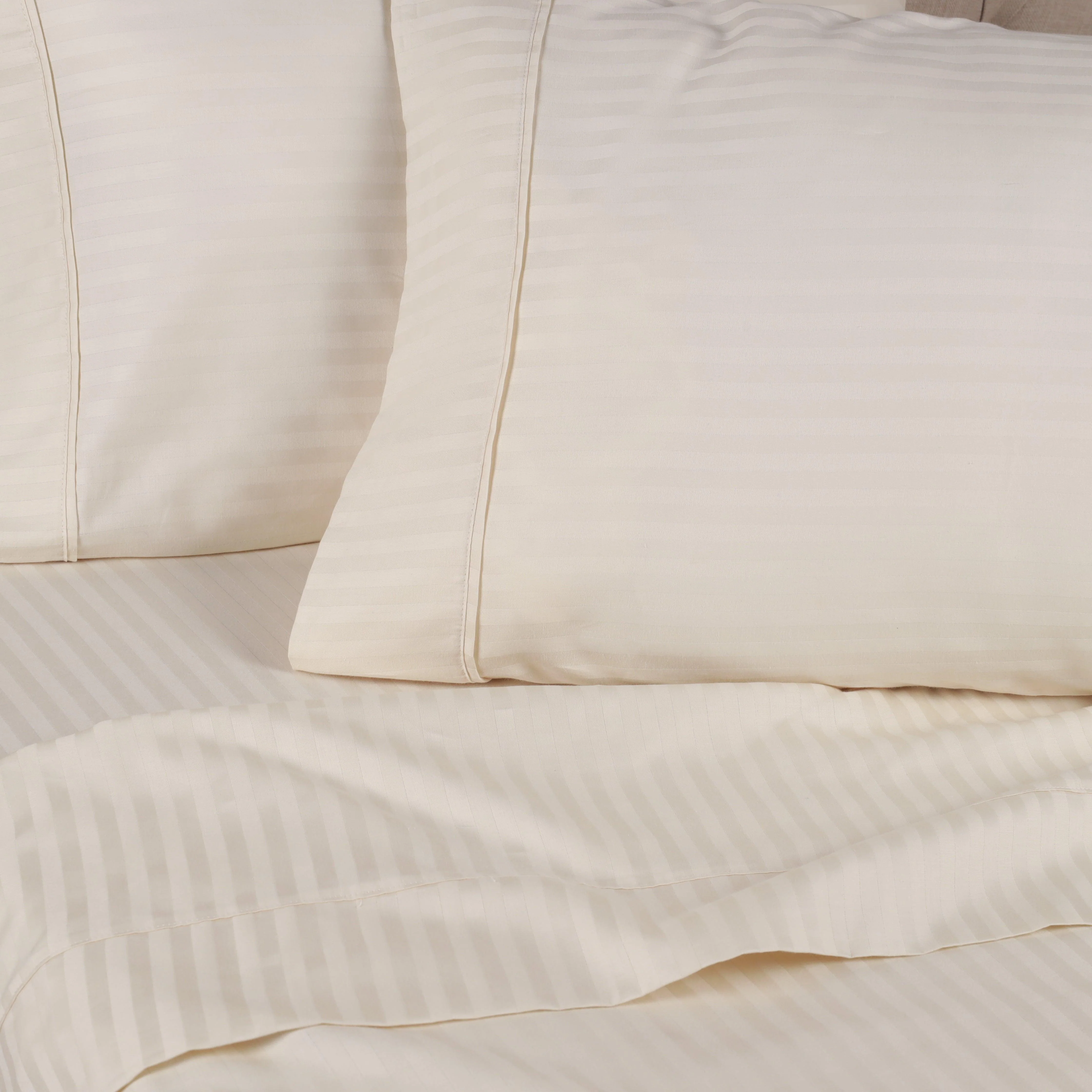 300 Thread Count Egyptian Cotton Sateen Stripe Bed Sheet Set - Image 24