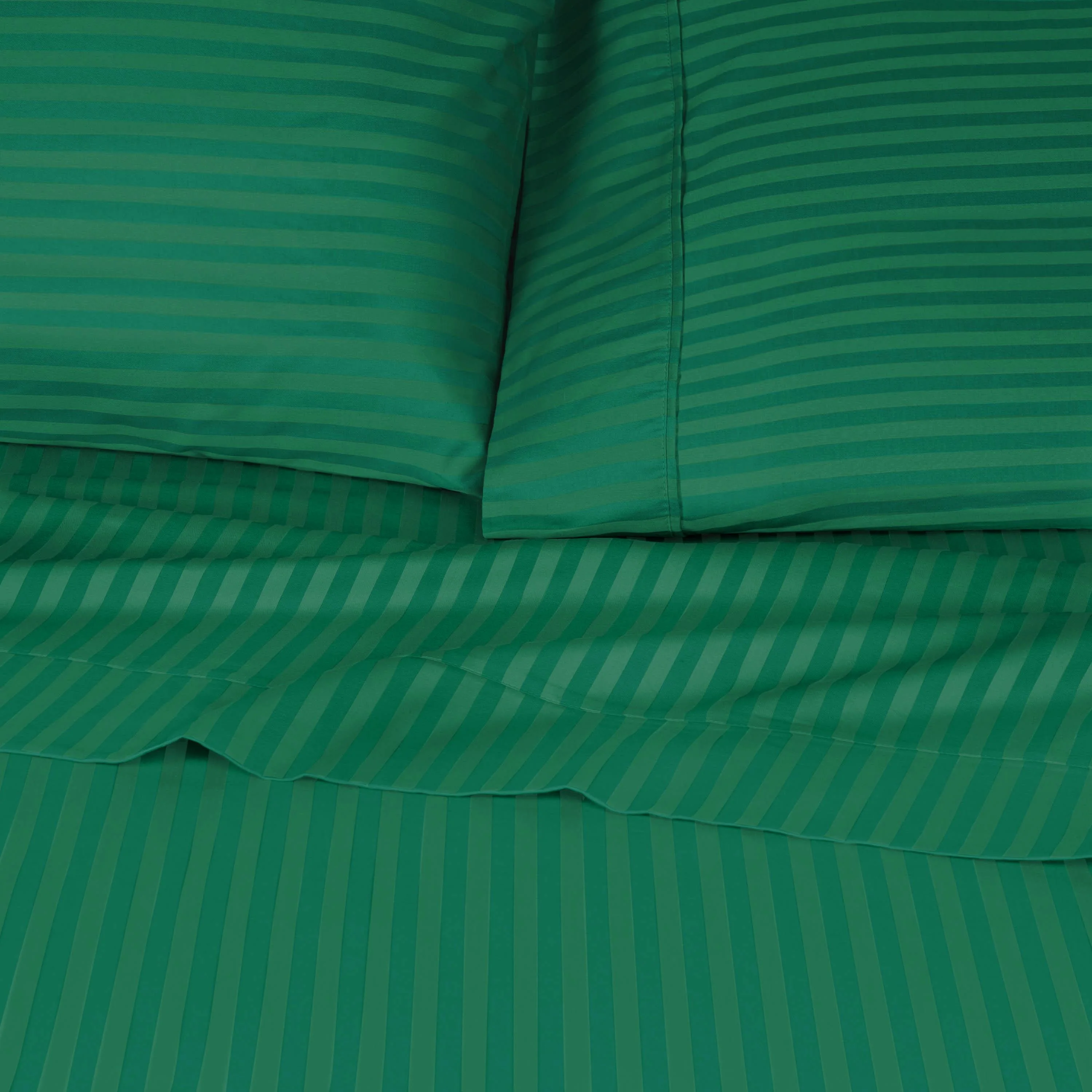 300 Thread Count Egyptian Cotton Sateen Stripe Bed Sheet Set - Image 44