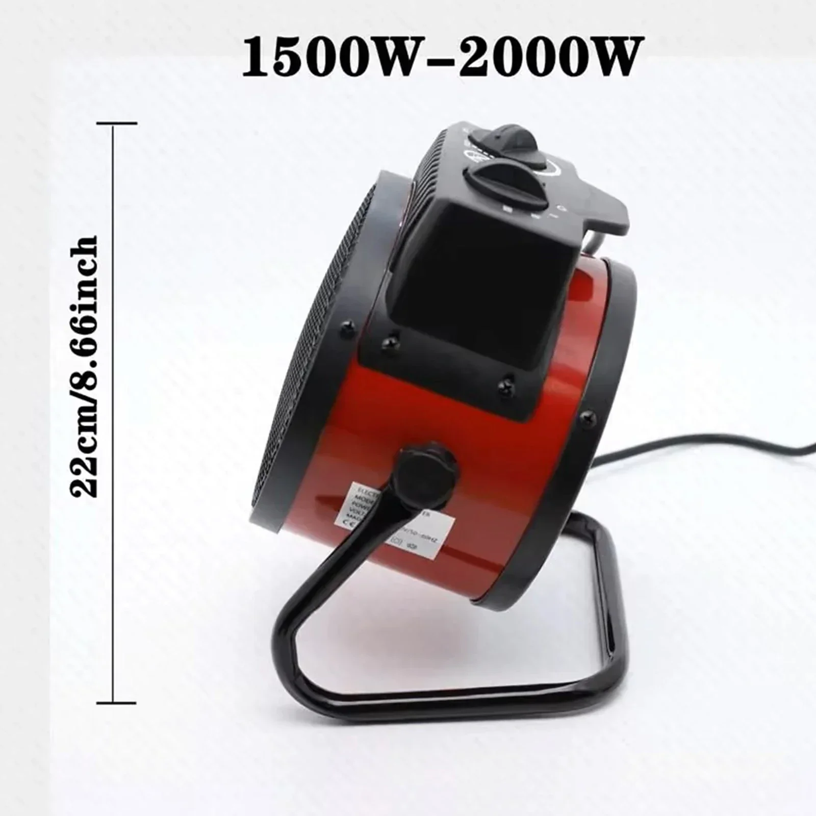 3000W Portable Electric Space Heater with Thermostat Fan & Safety - Image 5