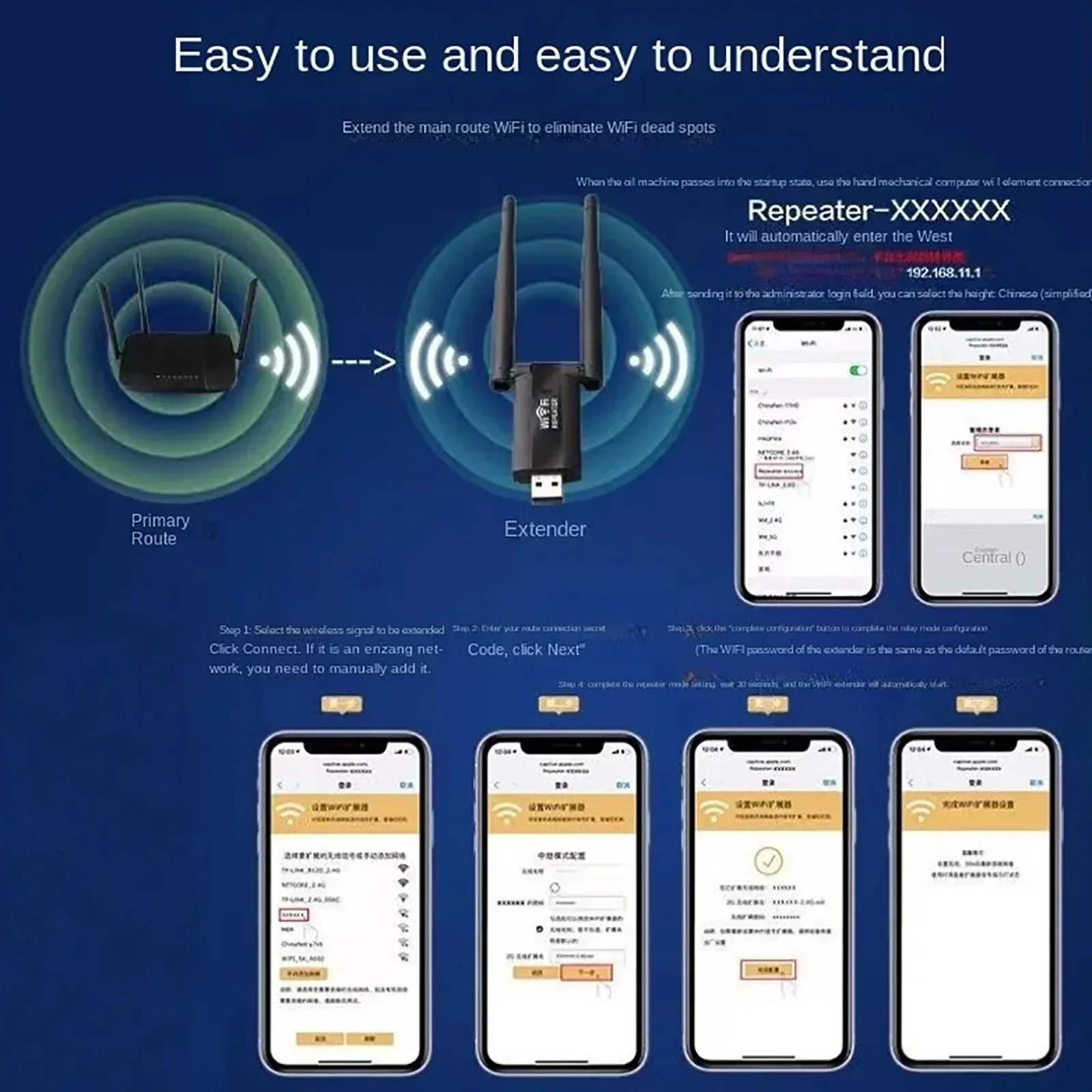 300Mbps WiFi Extender 2.4G USB Signal Booster Long Range Repeater - Image 4