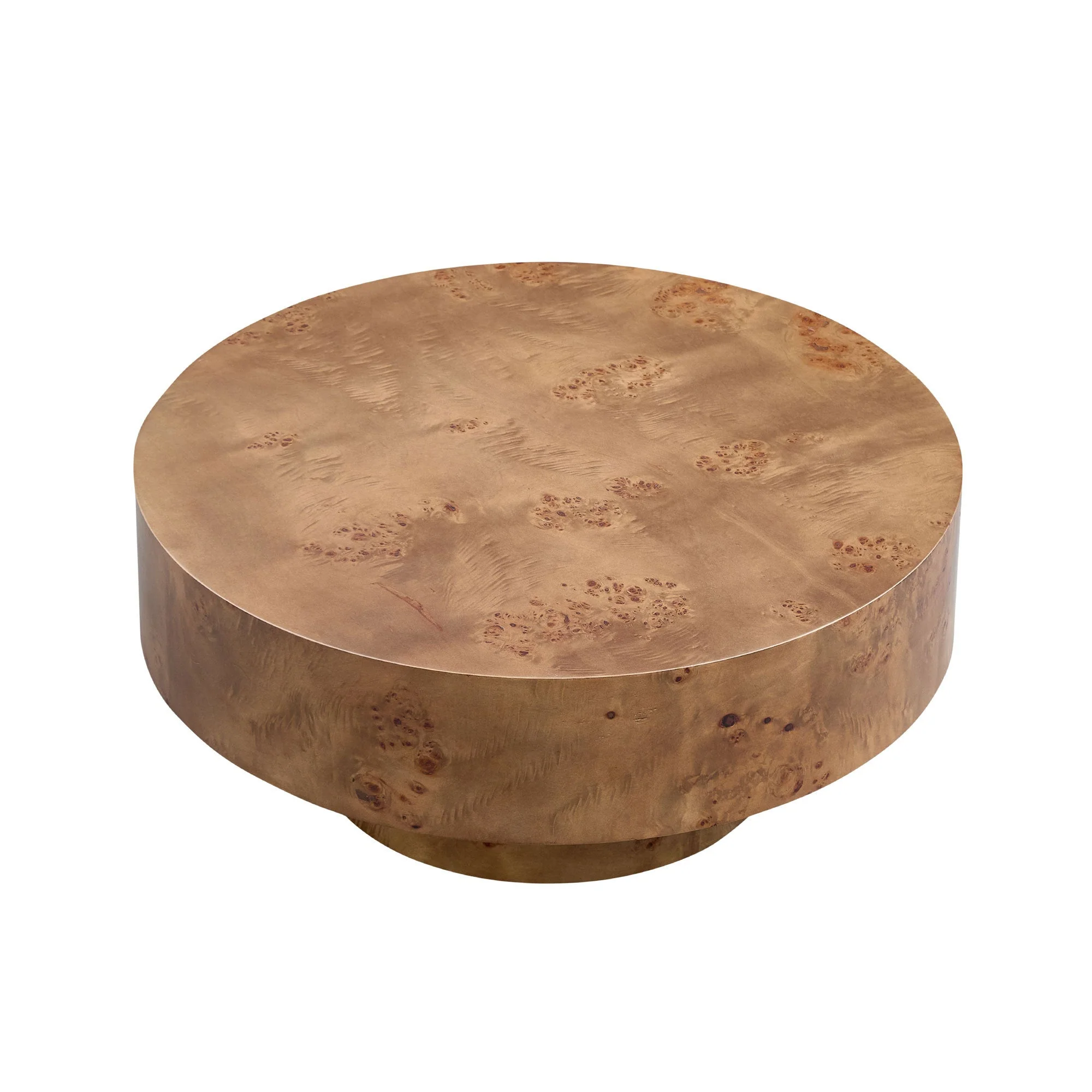 31.49'' Burl Wood Veneer Round Coffee Table - Image 16