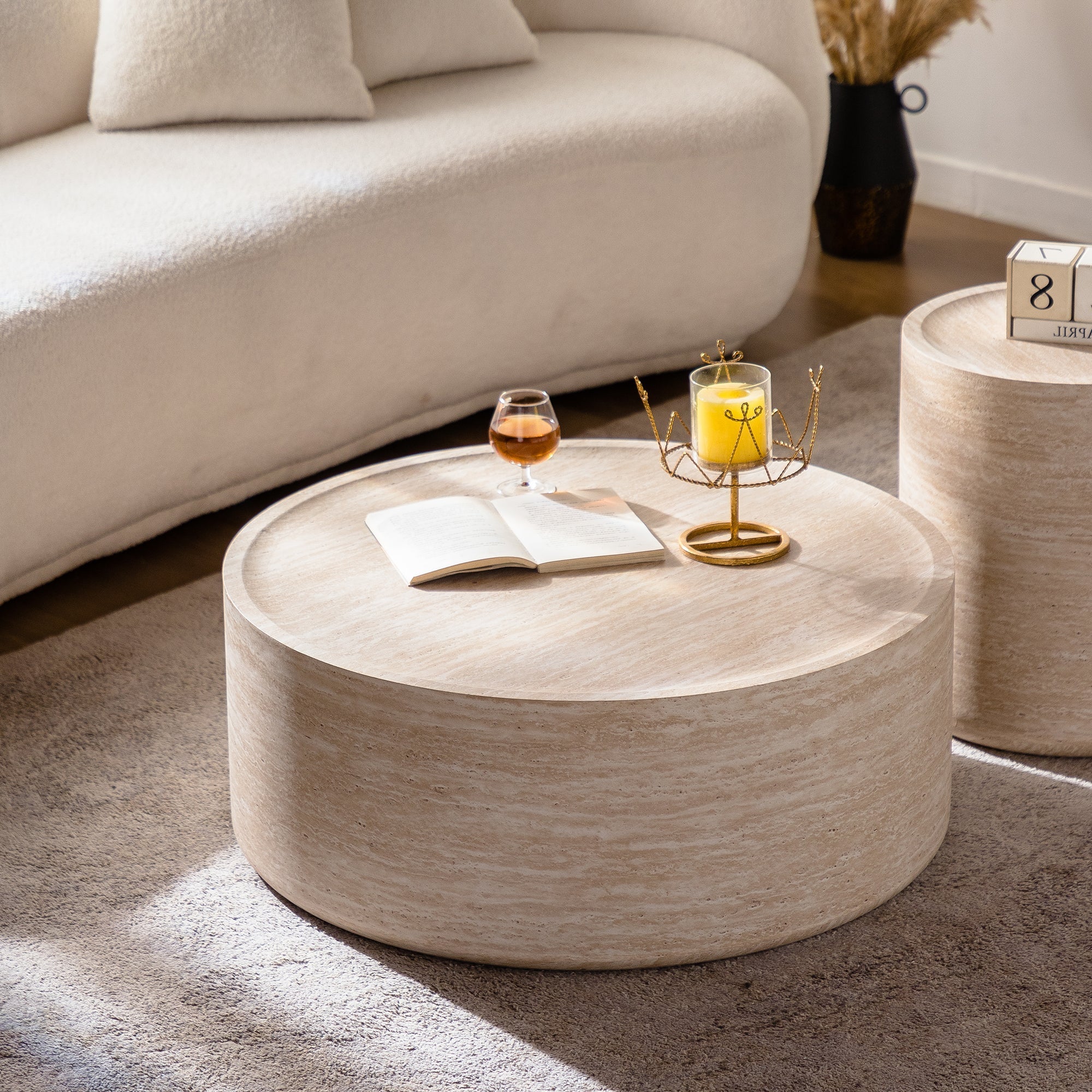 31.5'' Round Coffee Table with Mars Pattern - Image 2