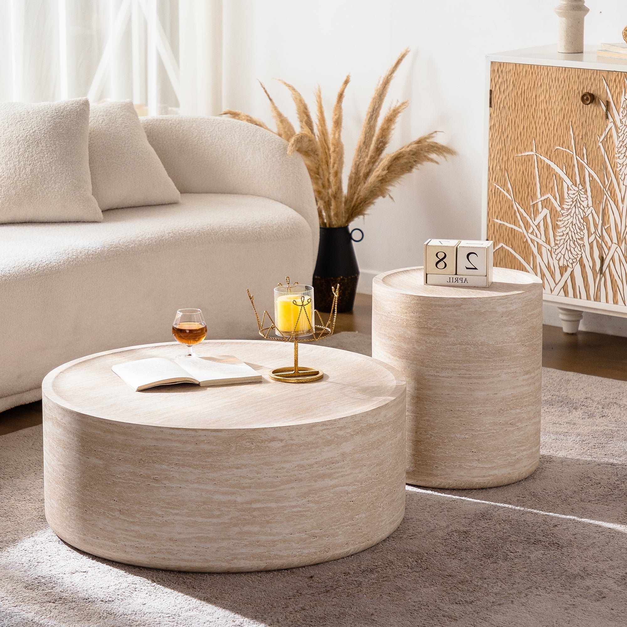31.5'' Round Coffee Table with Mars Pattern - Image 6