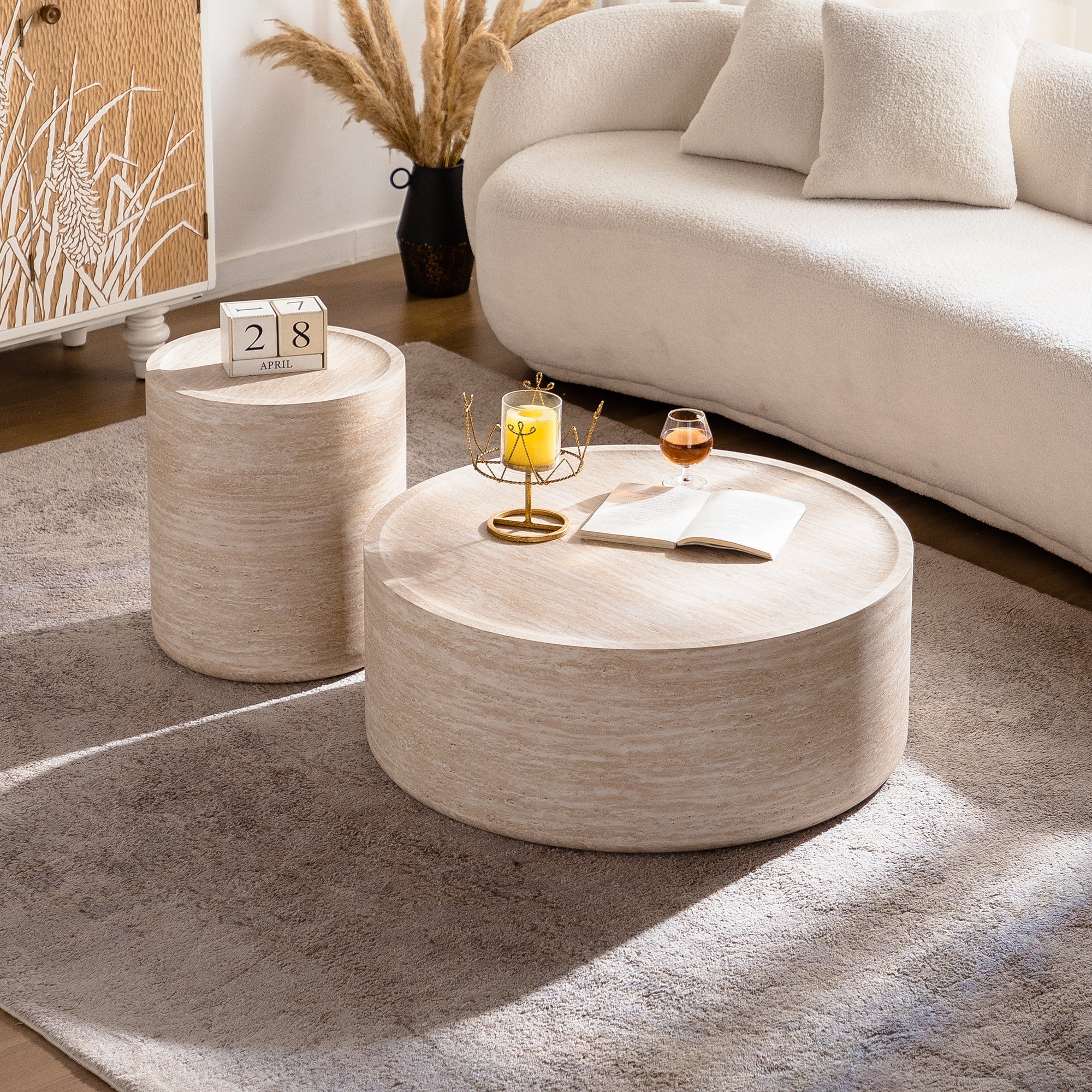 31.5'' Round Coffee Table with Mars Pattern - Image 7