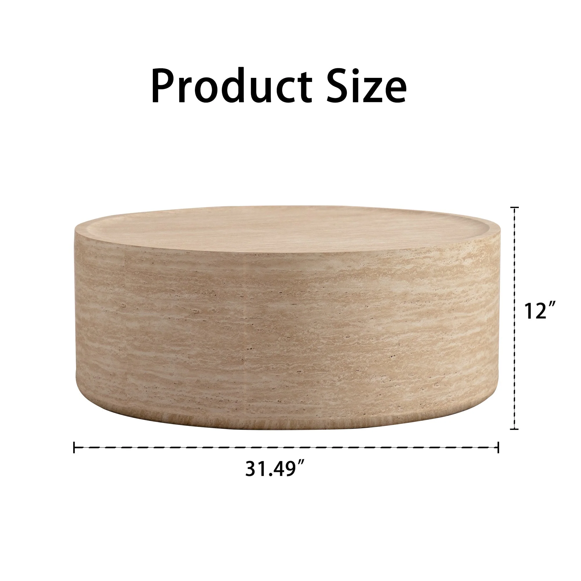 31.5'' Round Coffee Table with Mars Pattern - Image 9