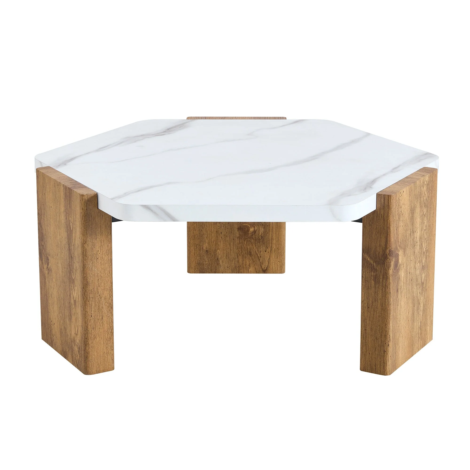 31-Inch Modern-Style Hexagonal Coffee Table - Image 13