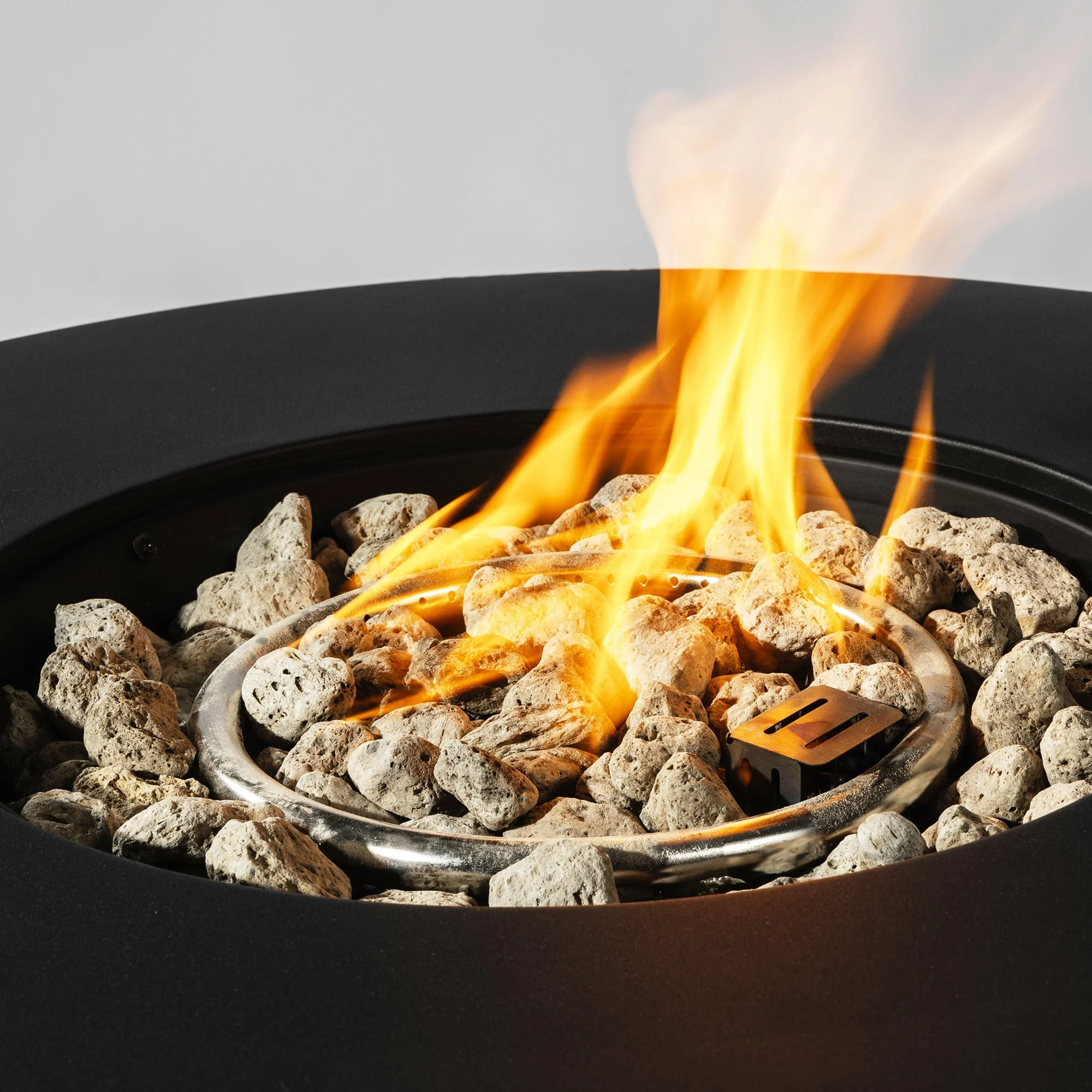 32" Propane Gas Fire Pit Table, 50000 BTU - Black Steel - Image 8