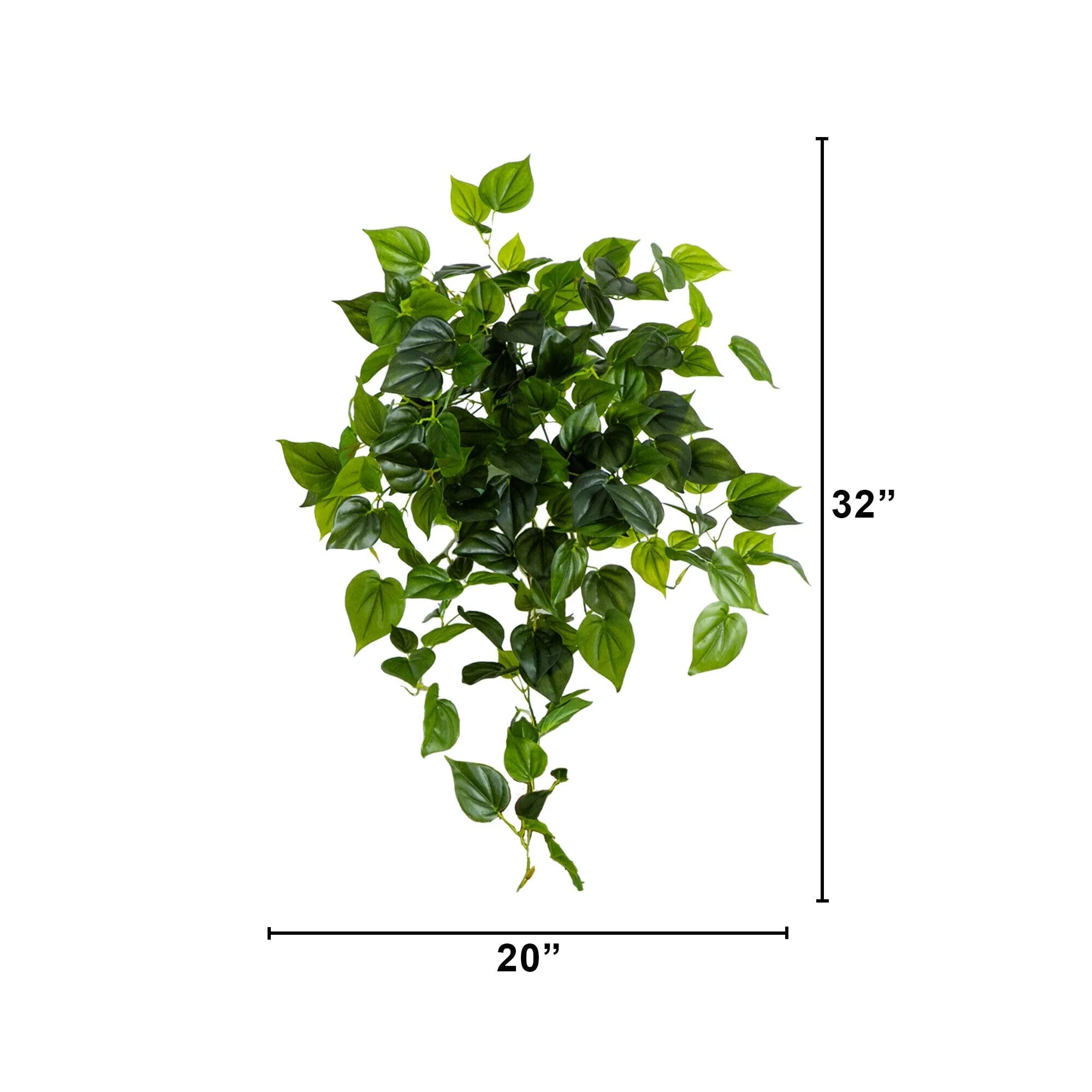 32” UV Resistant Artificial Philo Hanging Plant (Indoor/Outdoor) - Set of 2 - Image 4
