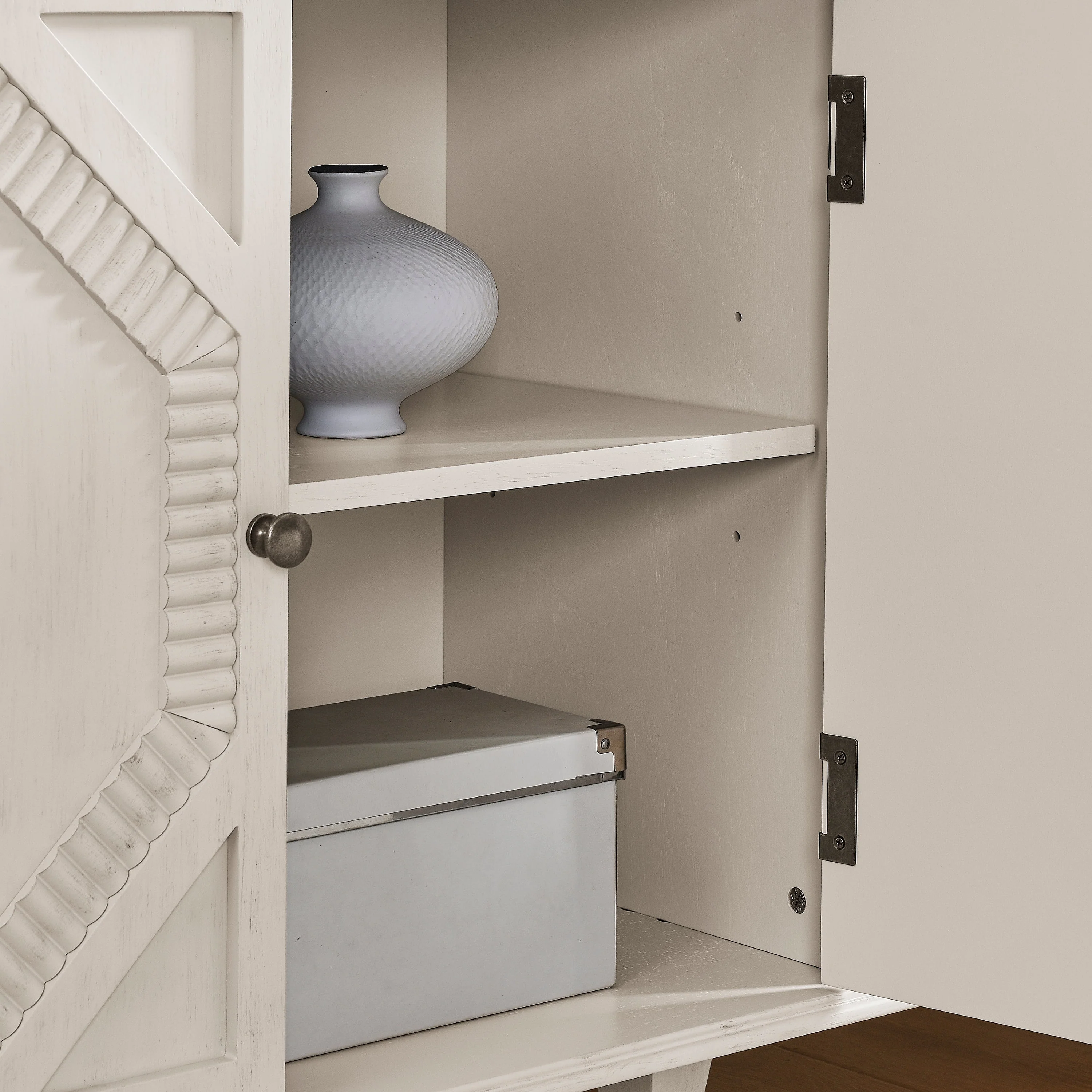 33.6' Retro Wooden Sideboard Buffet Cabinet with Storage - Image 7