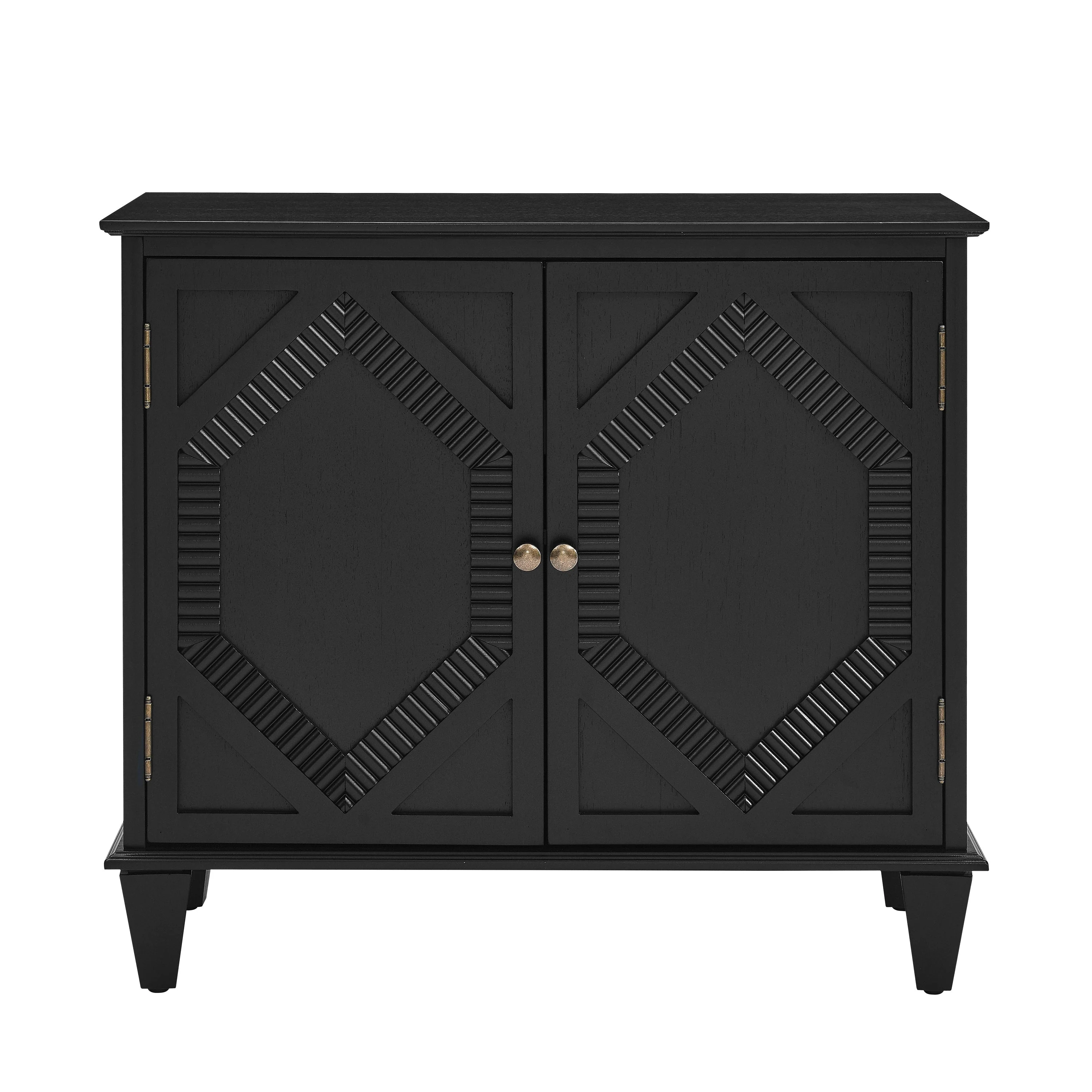 33.6' Retro Wooden Sideboard Buffet Cabinet with Storage - Image 11