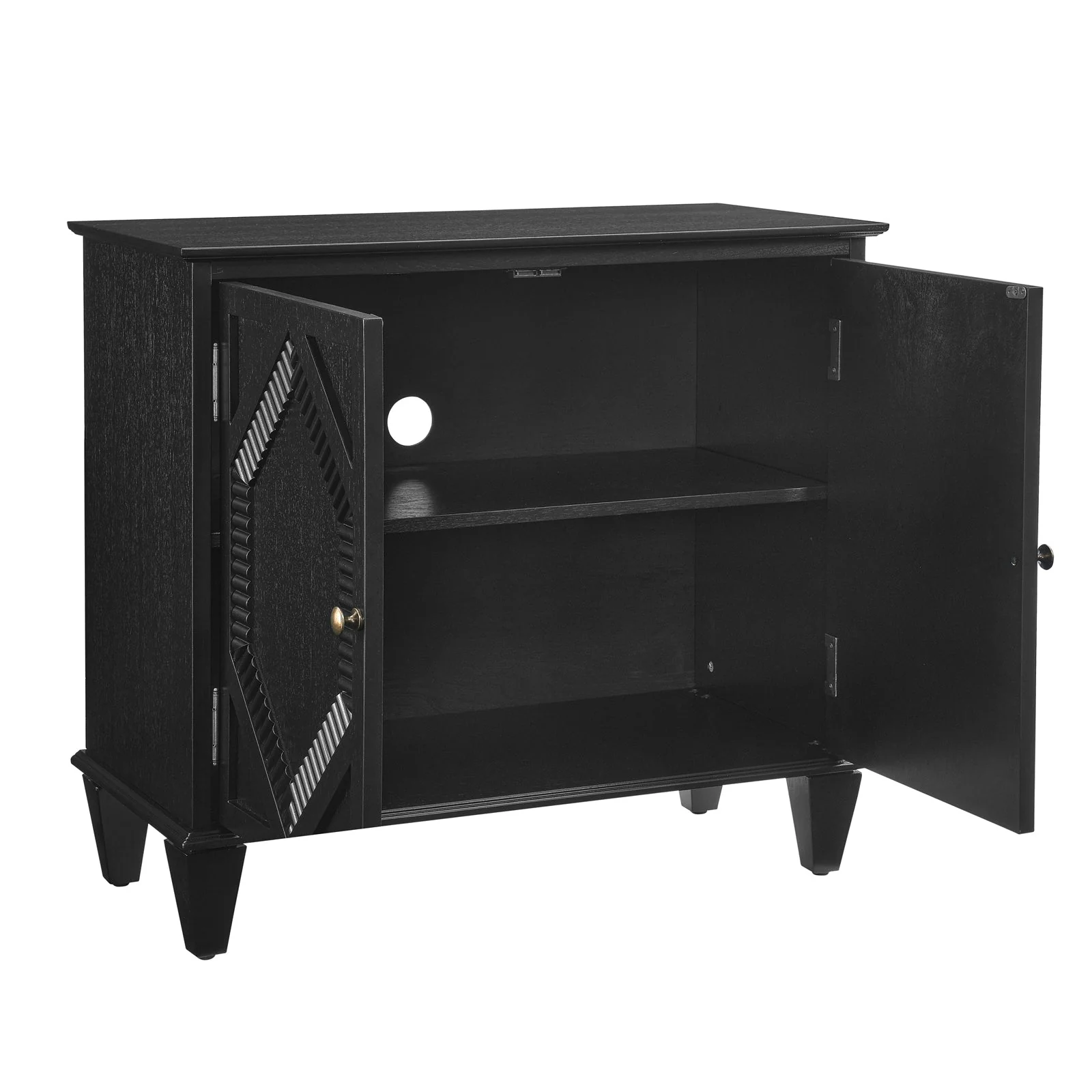 33.6' Retro Wooden Sideboard Buffet Cabinet with Storage - Image 12