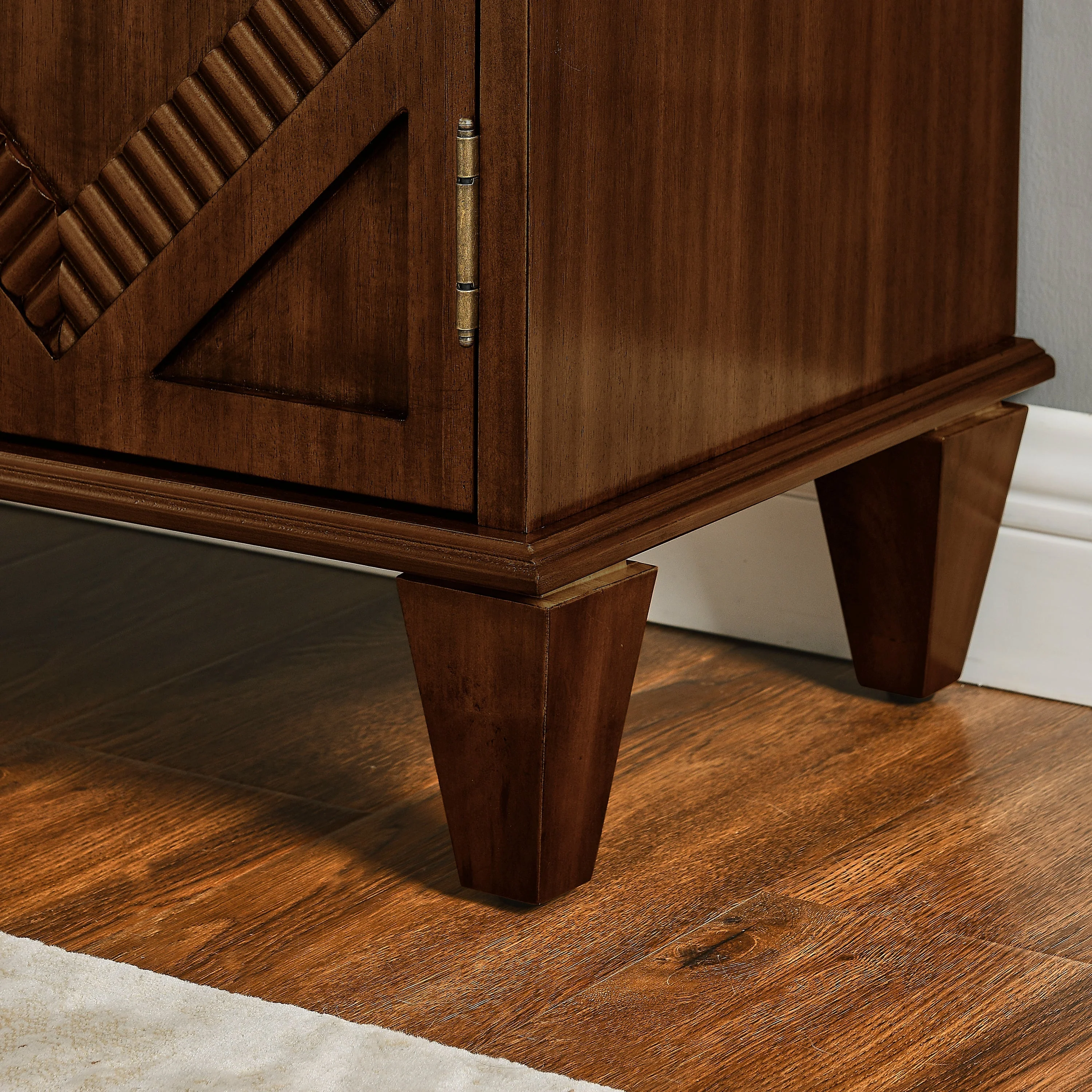 33.6' Retro Wooden Sideboard Buffet Cabinet with Storage - Image 8