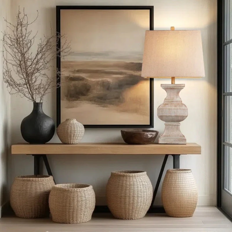 33-inch Large Retro Resin Table Lamp - Image 4