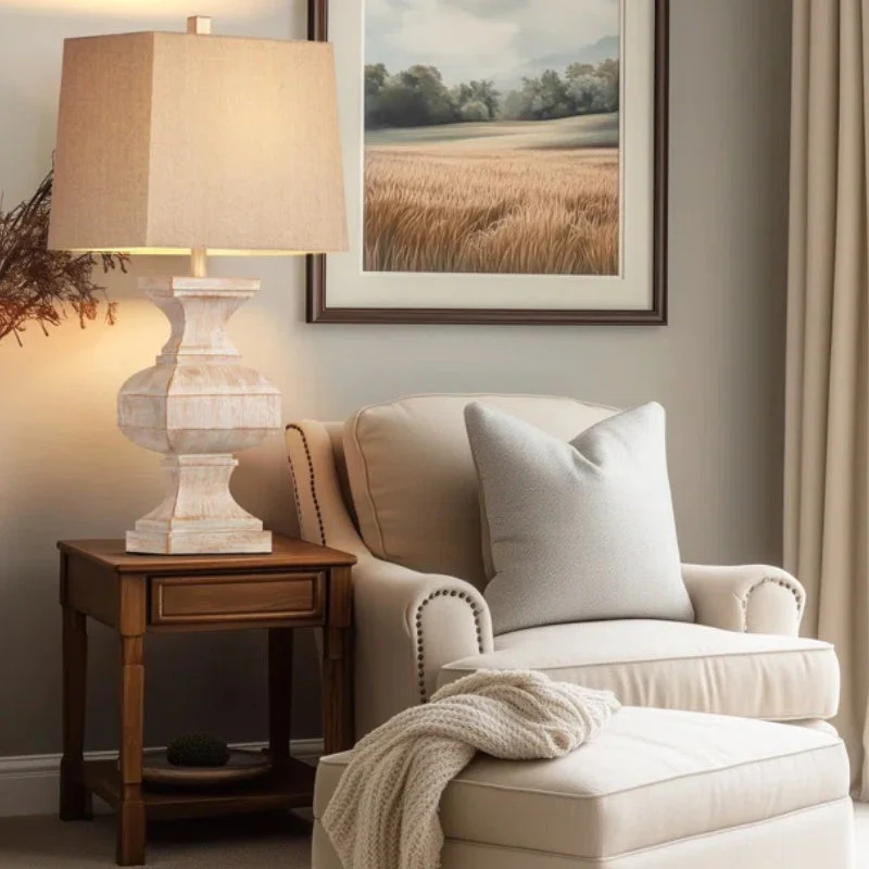 33-inch Large Retro Resin Table Lamp - Image 9