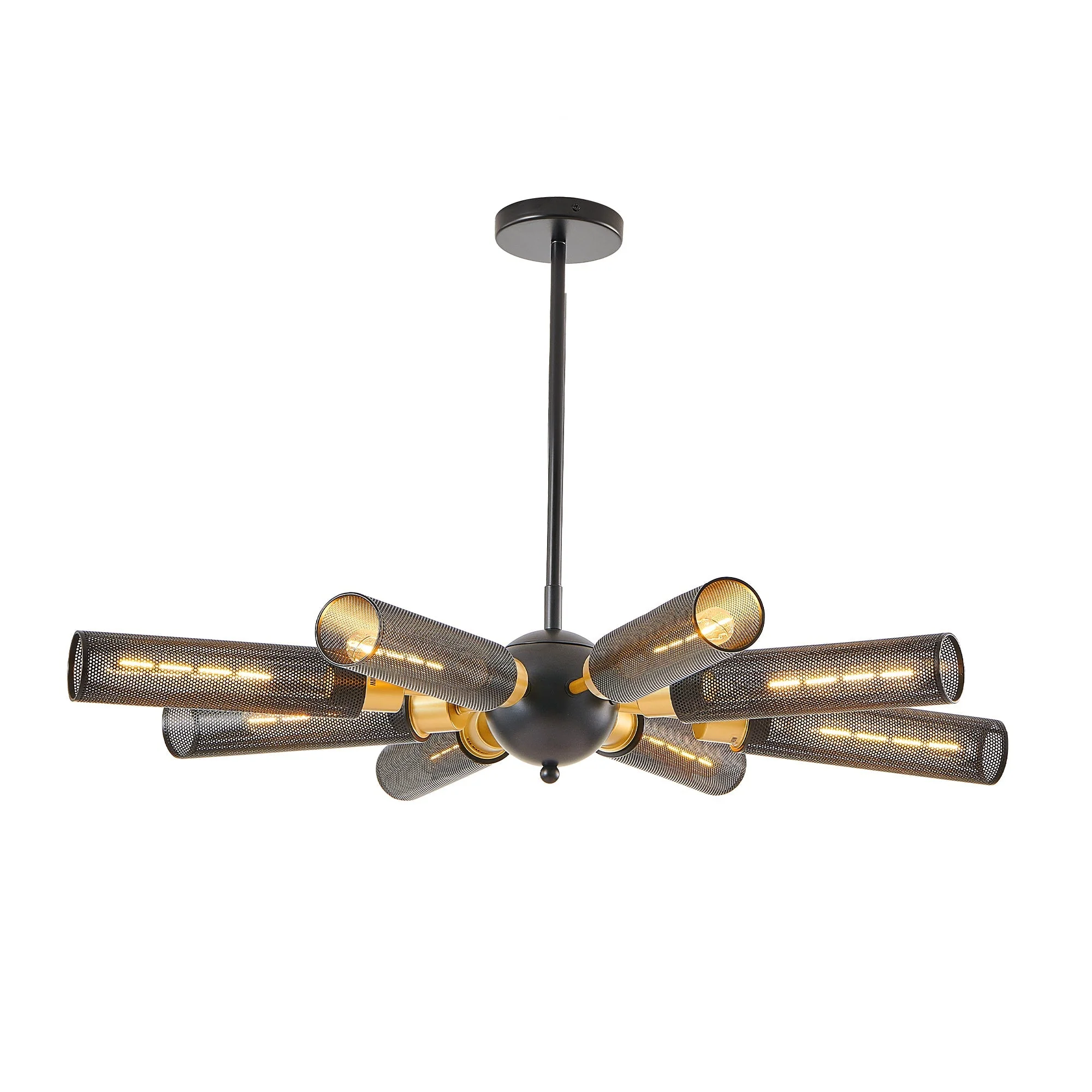 34' Modern Industrial Sputnik 8-Light Chandelier - Image 10