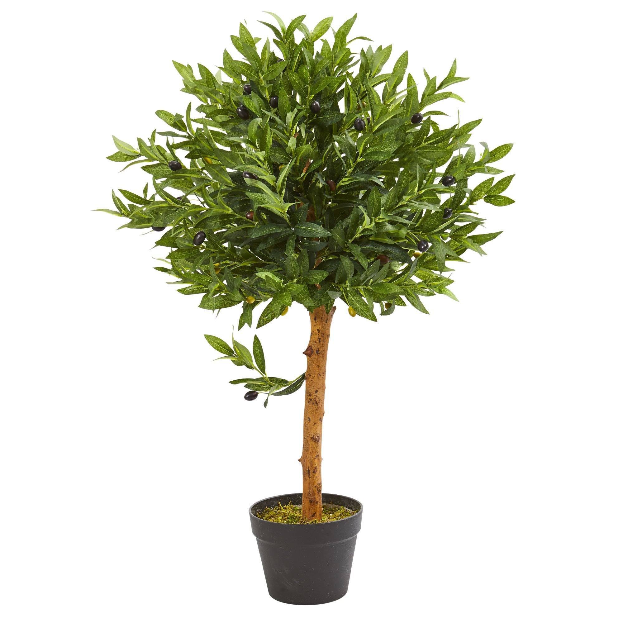 34” Olive Topiary Artificial Tree UV Resistant (Indoor/Outdoor) - Image 3