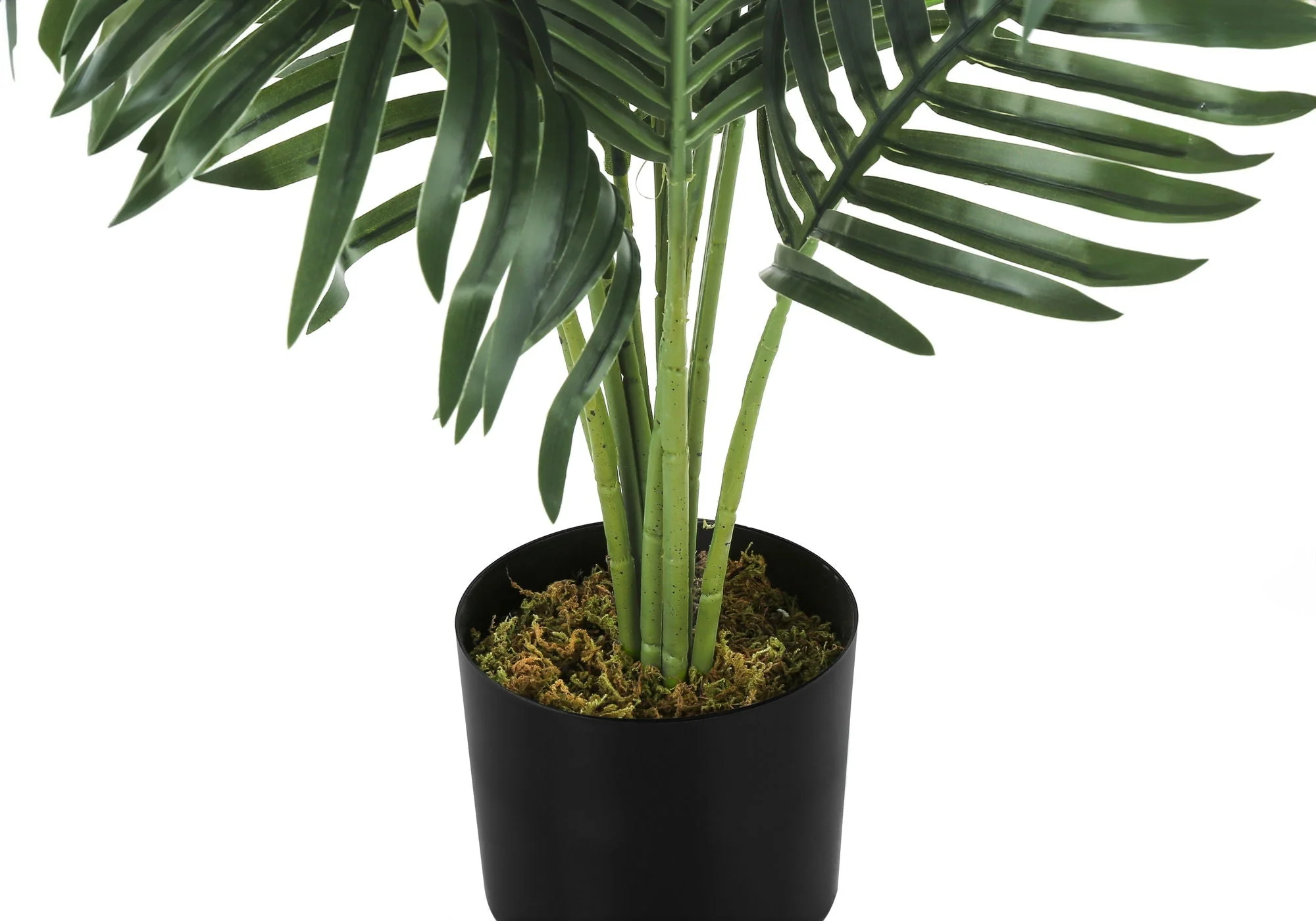 34" Tall, Artificial Plant, Palm Tree, Indoor, Faux, Fake, Floor, Greenery, Potted, Real Touch, Decorative - Green / Black - Image 3