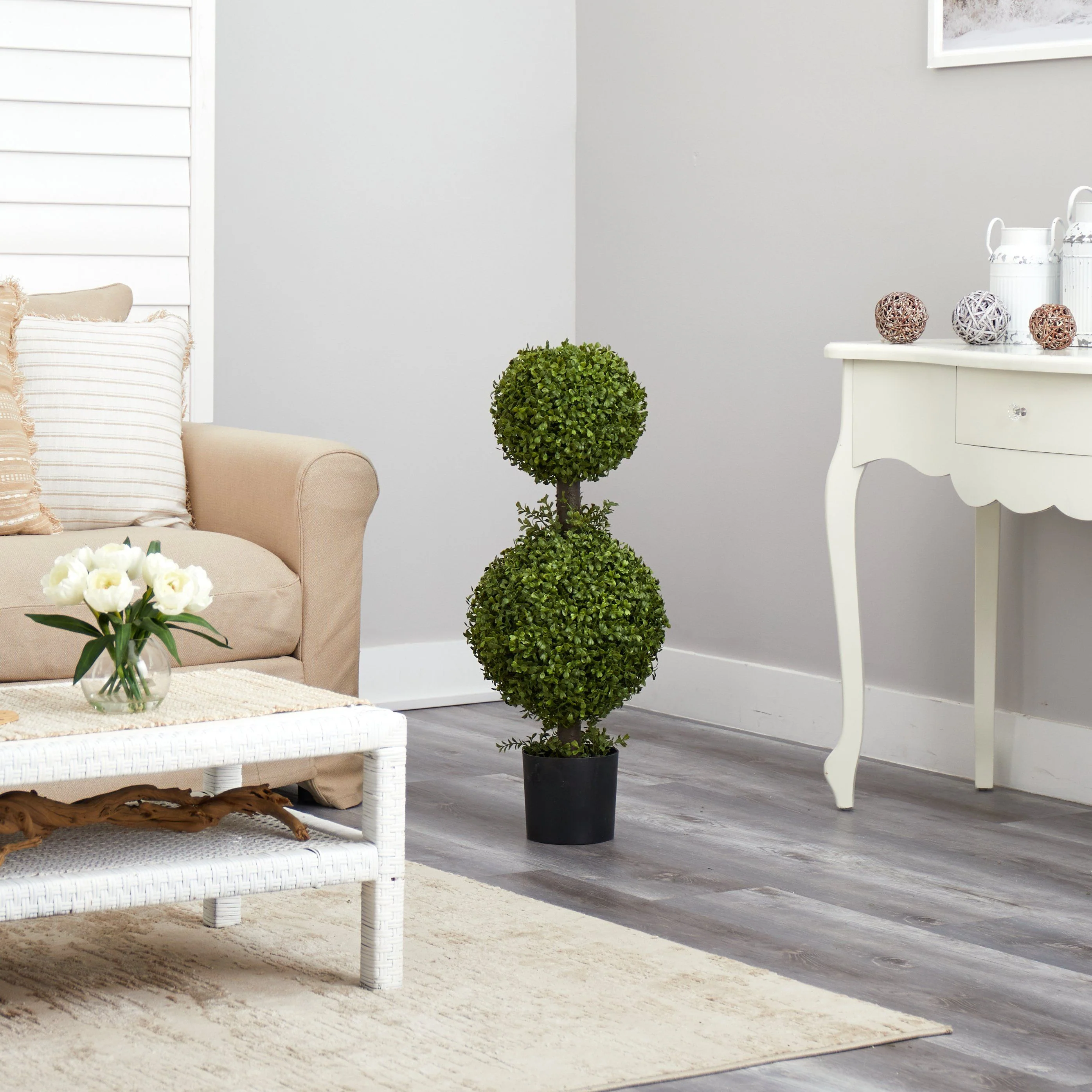 35” Double Boxwood Topiary - Image 4