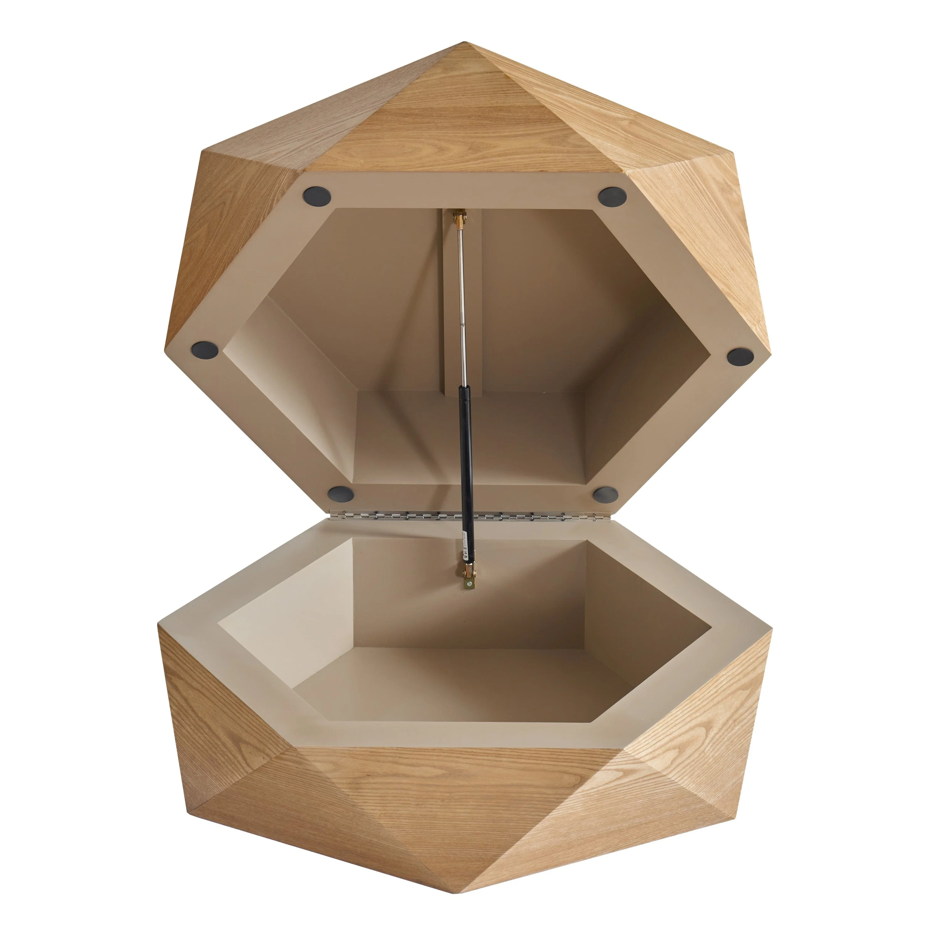 36.61'' Retro Style Polygon Flip Top Coffee Table - Image 6