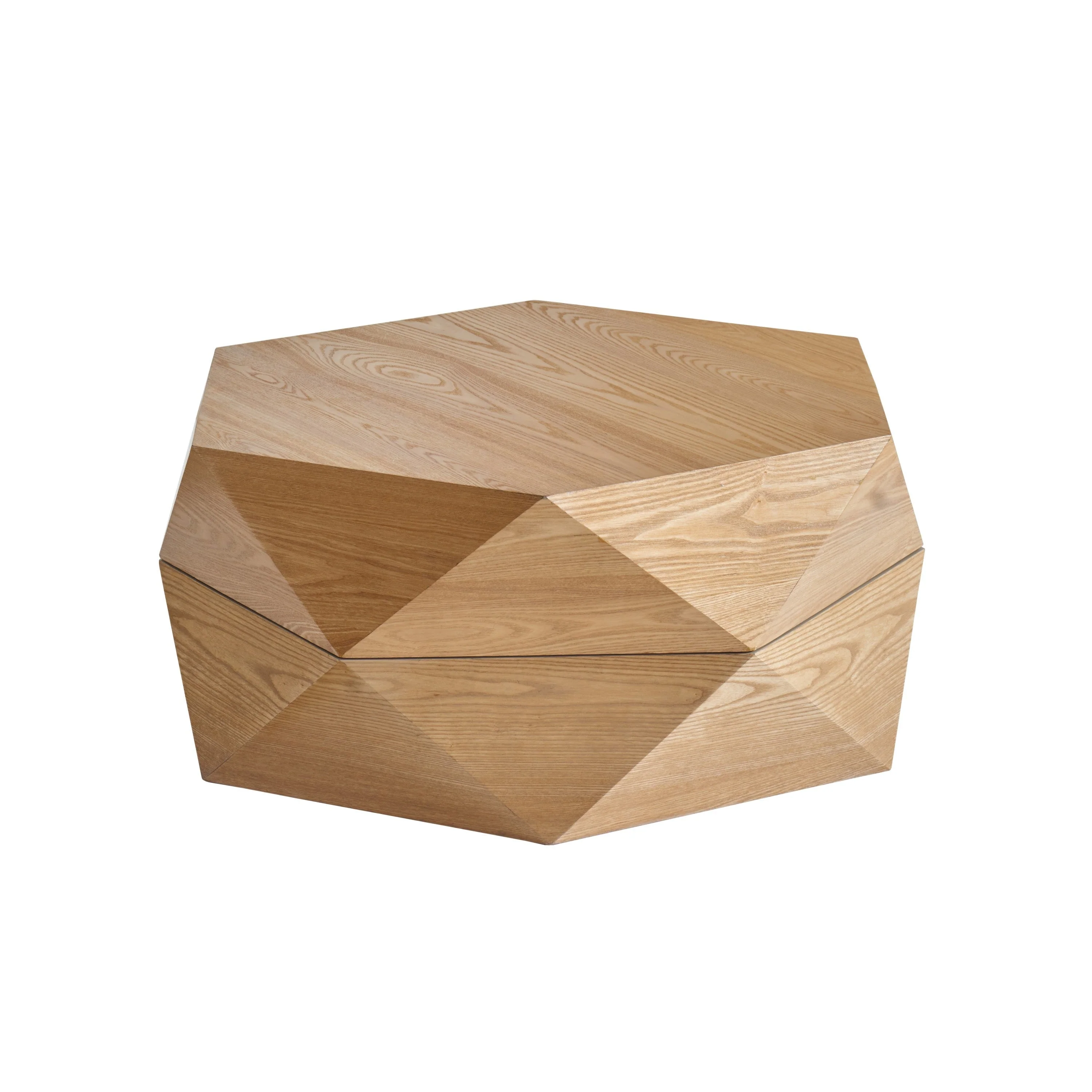 36.61'' Retro Style Polygon Flip Top Coffee Table - Image 8