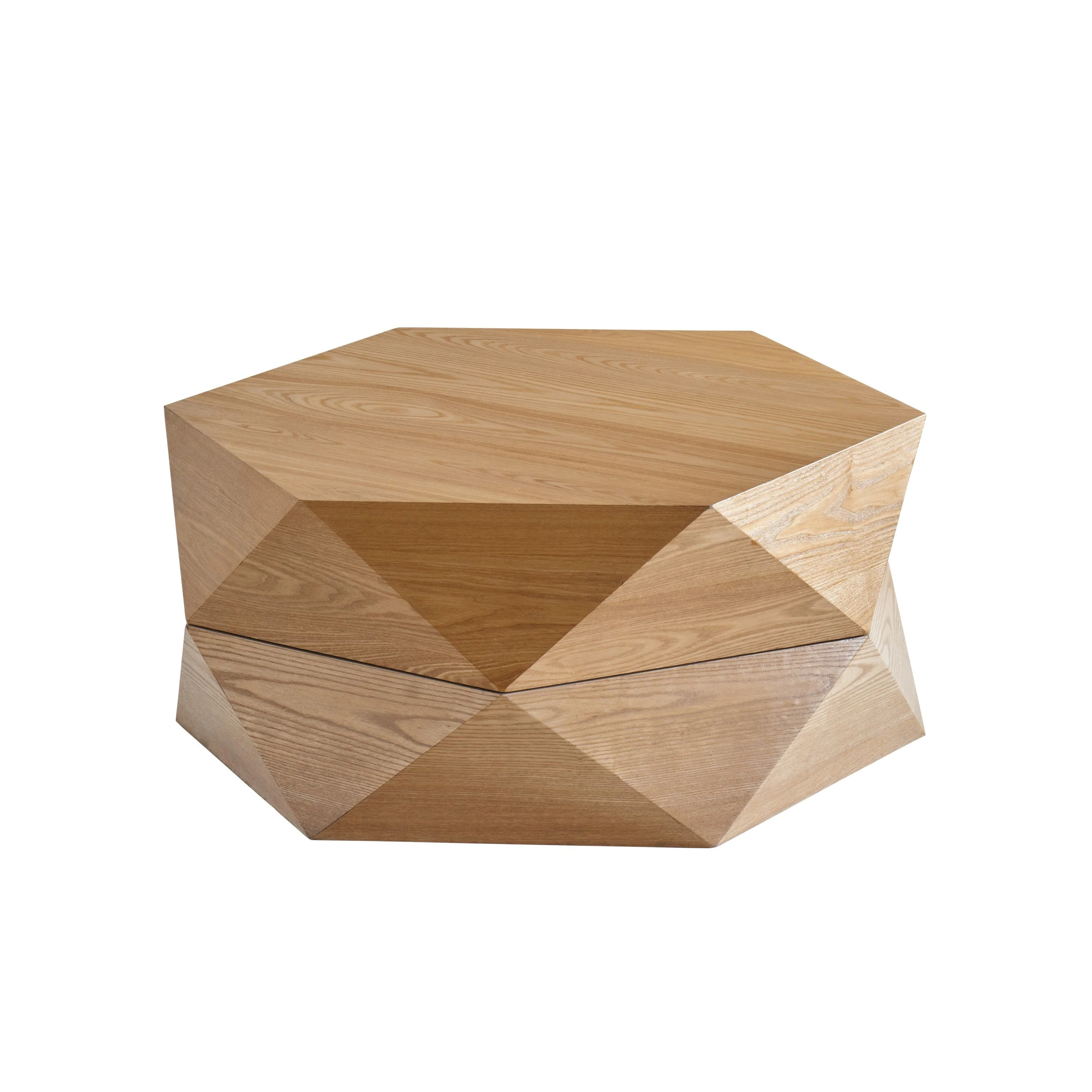 36.61'' Retro Style Polygon Flip Top Coffee Table - Image 9
