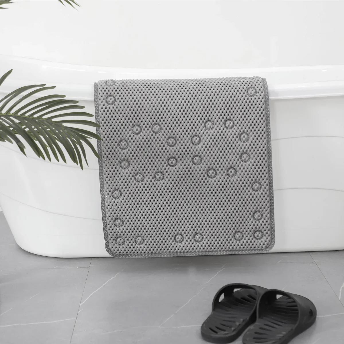 36 in. x 17 in. Non-Skid Double Foam Bath Mat with 58 Suction Cups - Image 16
