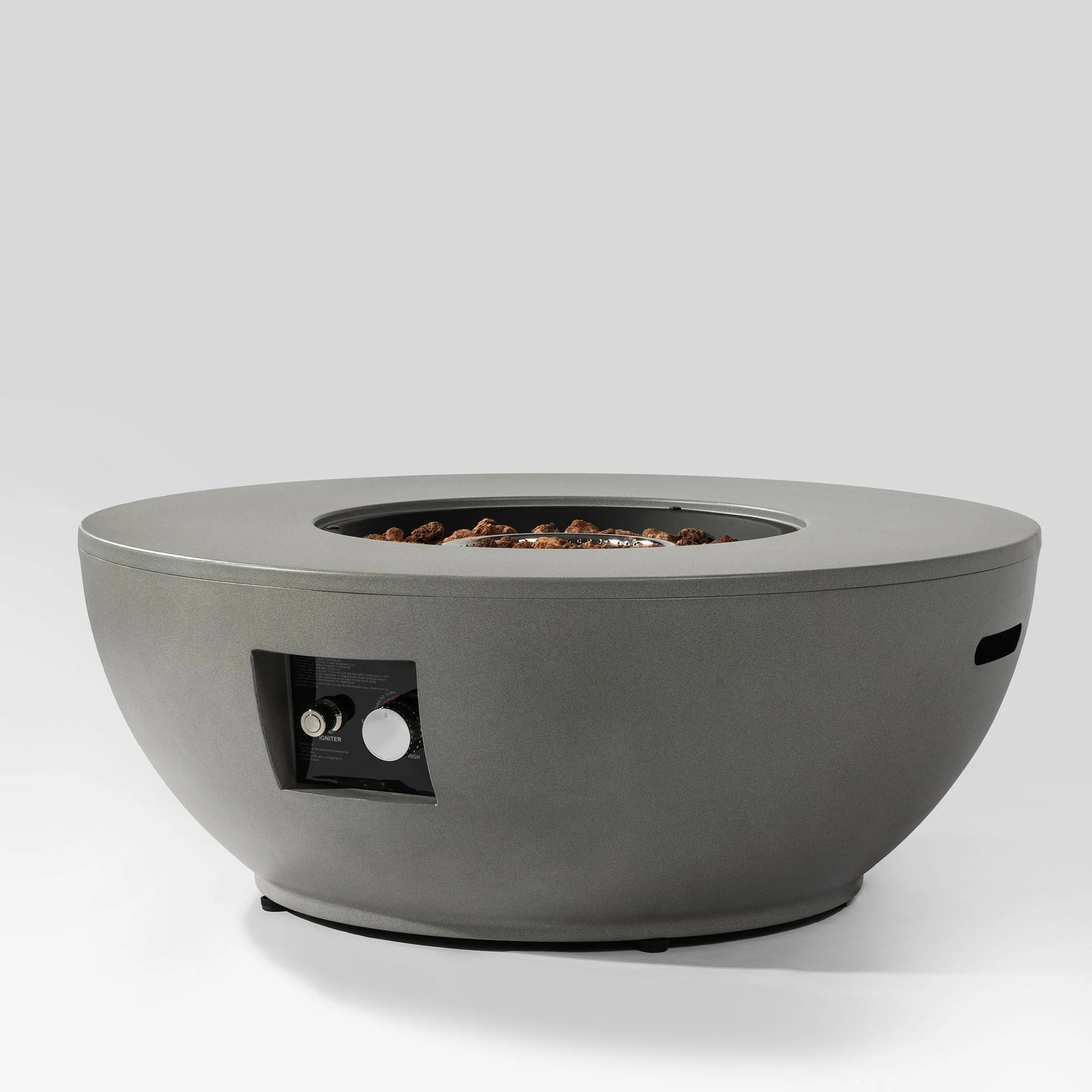36'' Propane Gas Fire Pit Table - Grey Steel - Image 6