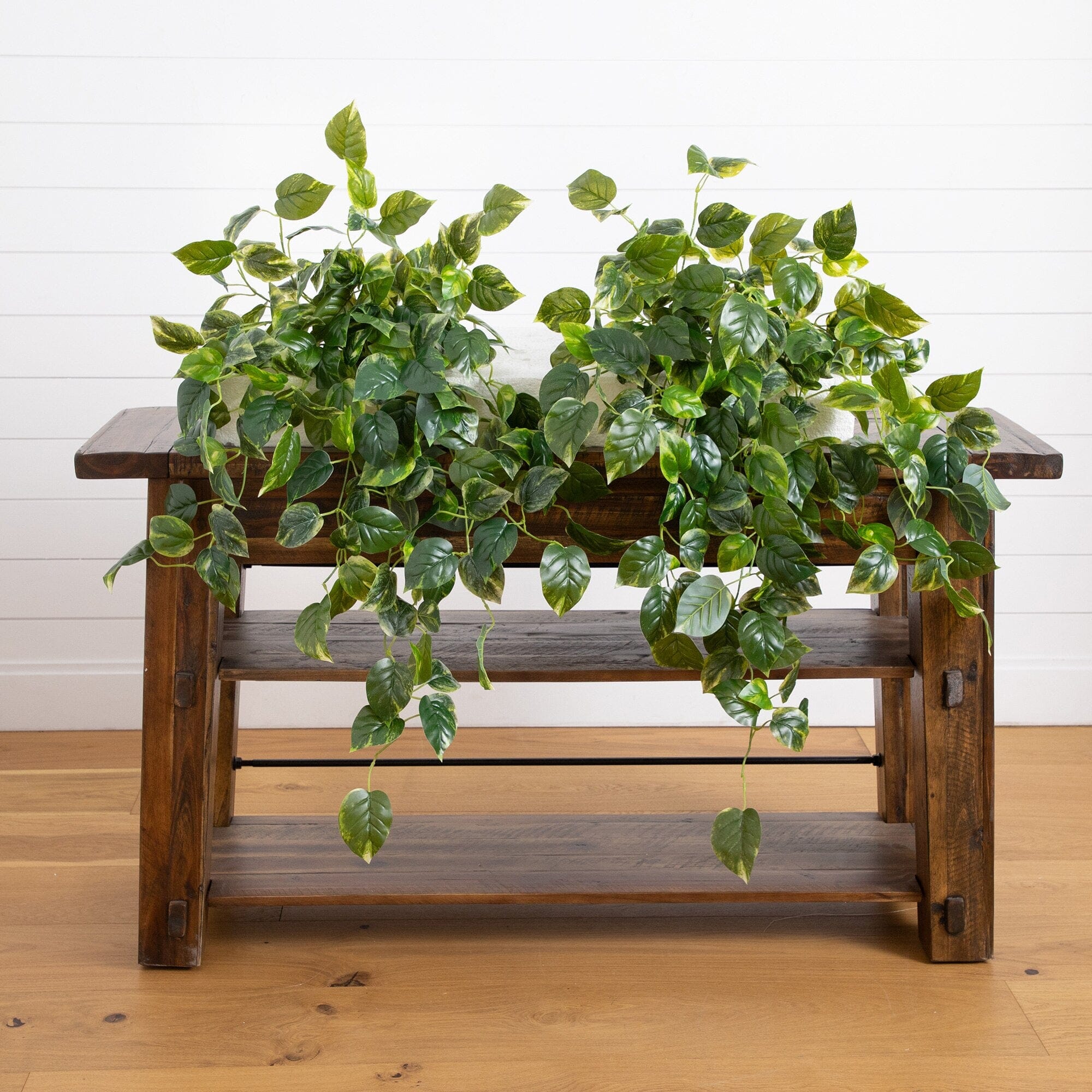 36” UV Resistant Artificial Pothos Hanging Plant (Indoor/Outdoor) - Set of 2 - Image 3