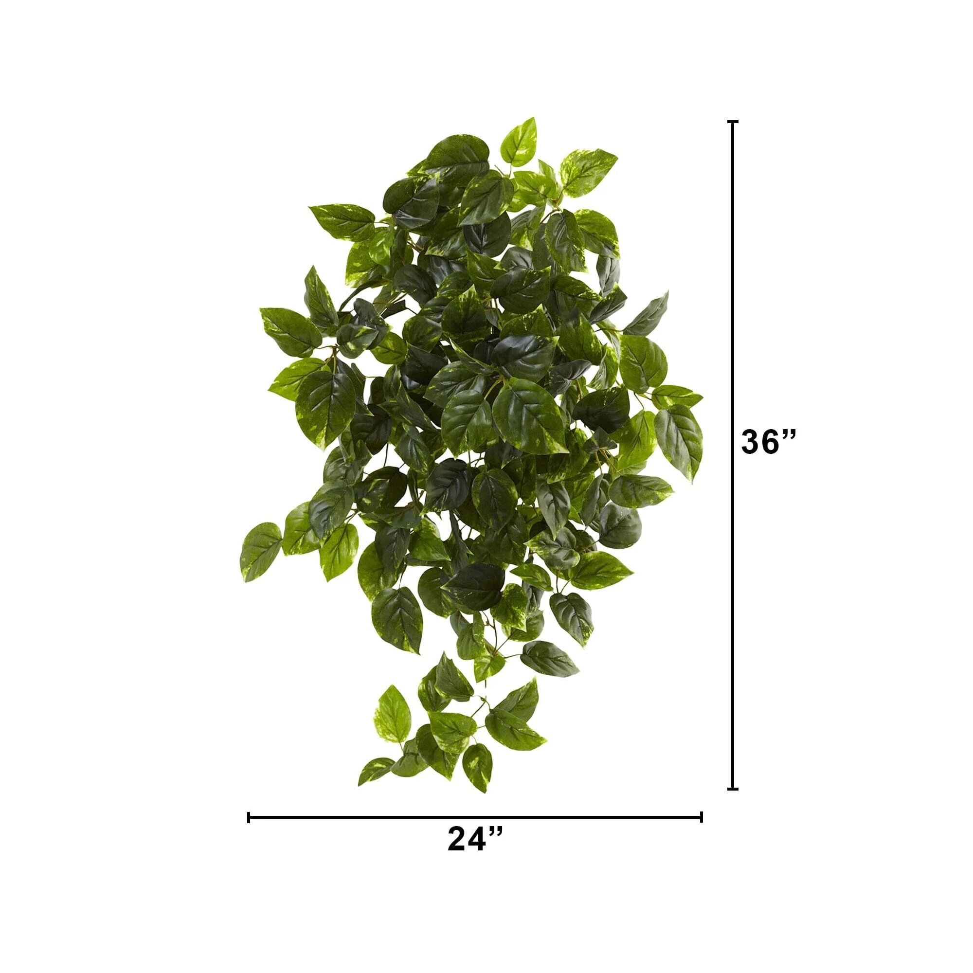 36” UV Resistant Artificial Pothos Hanging Plant (Indoor/Outdoor) - Set of 2 - Image 4