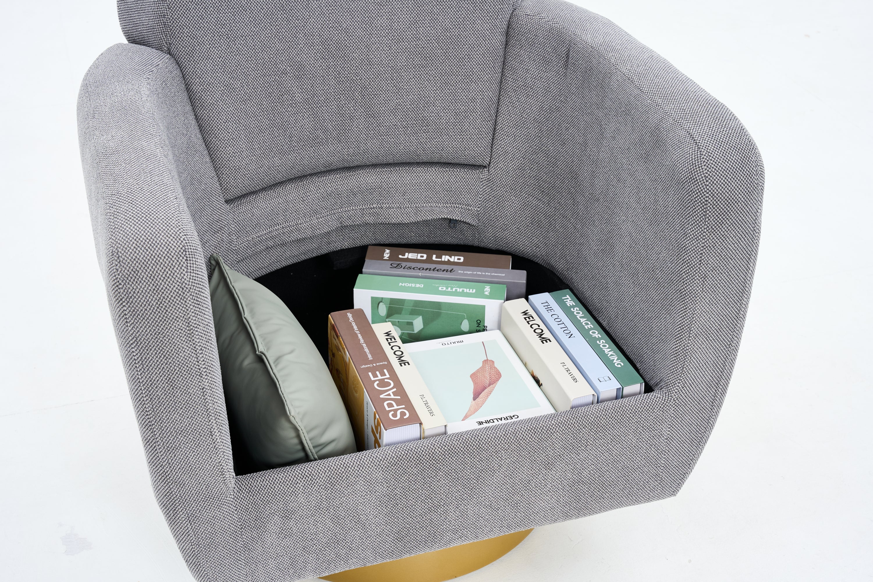 360 Degree Rotation Armchair Cotton Linen - Image 13