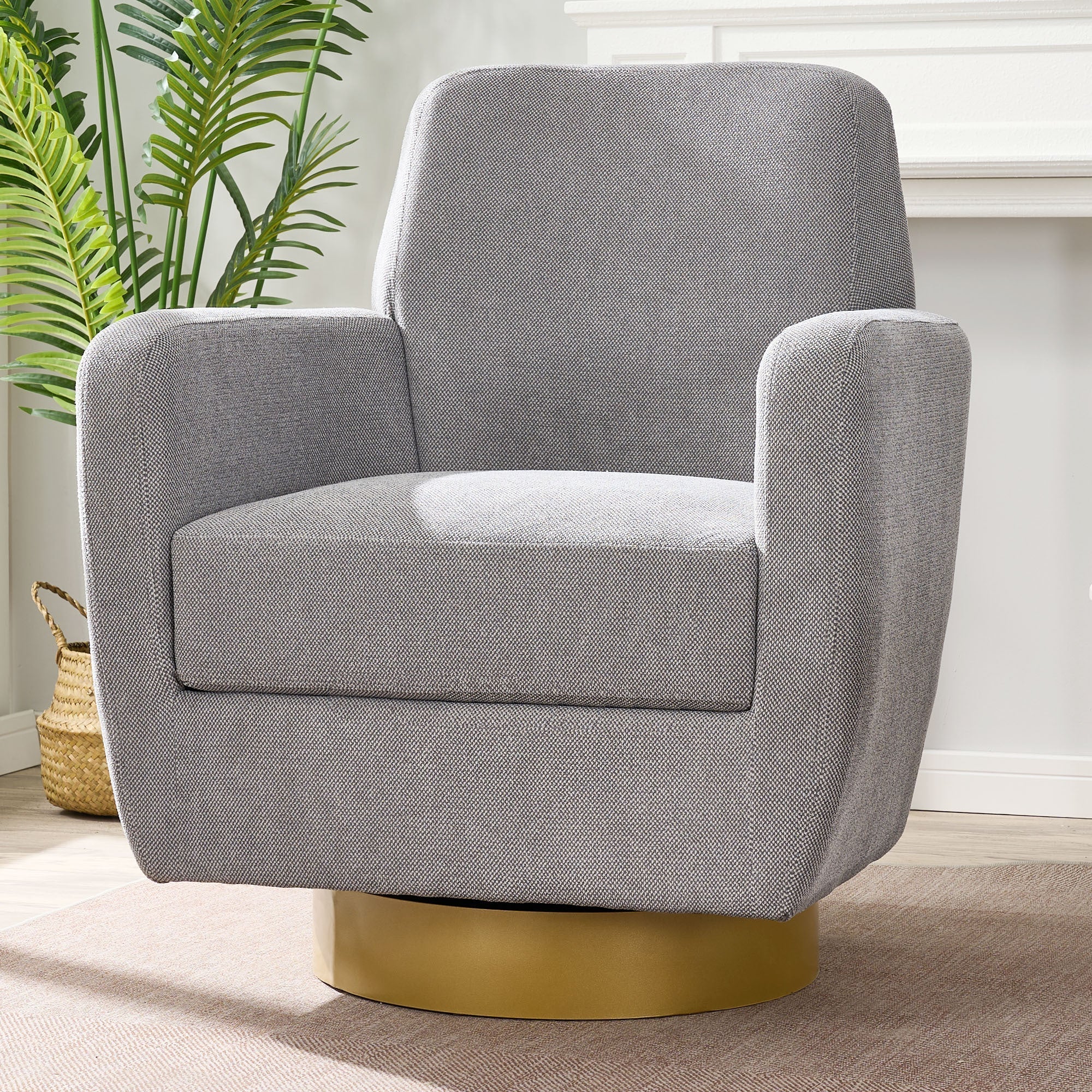 360 Degree Rotation Armchair Cotton Linen - Image 2